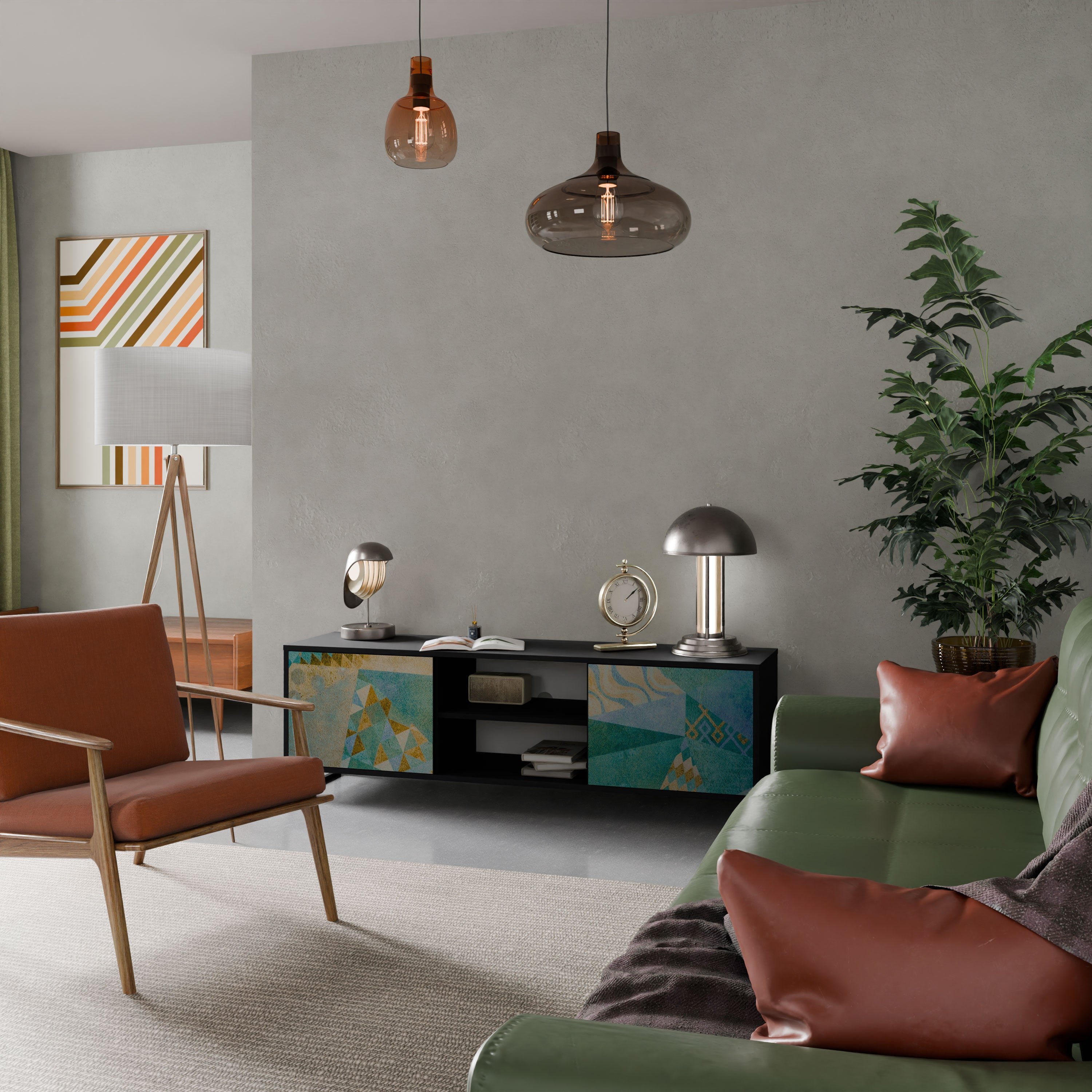 SPECTRUM SPLENDOR Szafka RTV 2-drzwiowa korpus Czarny