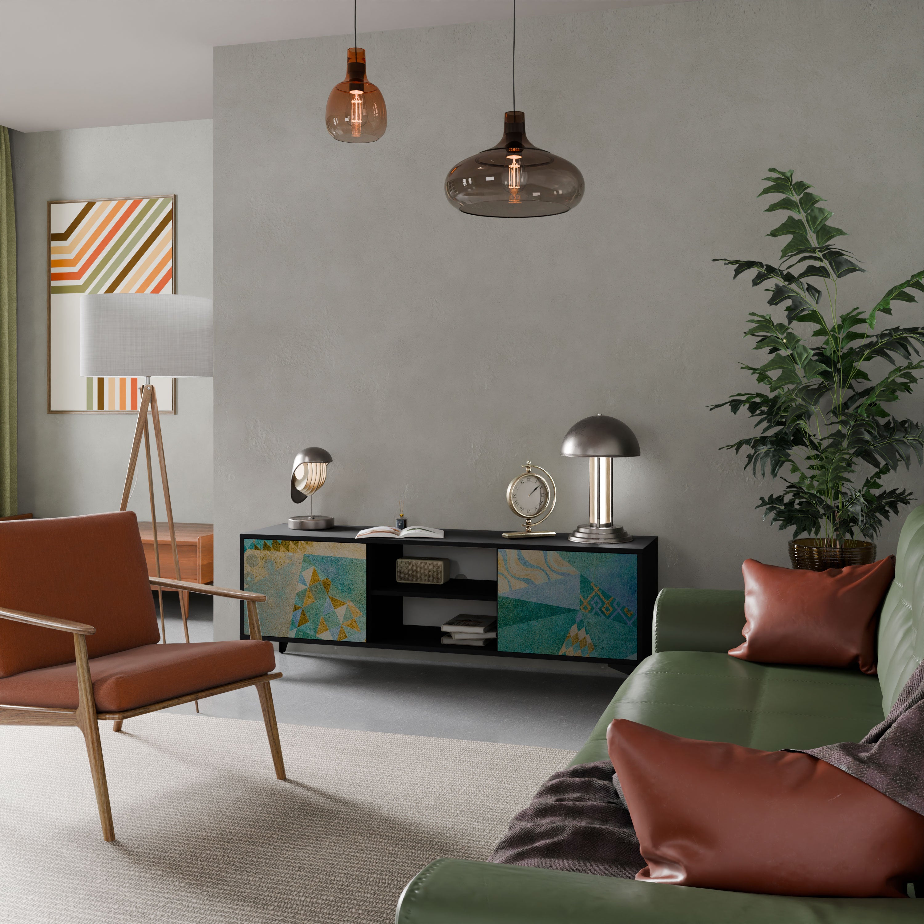 SPECTRUM SPLENDOR Szafka RTV 2-drzwiowa korpus Czarny