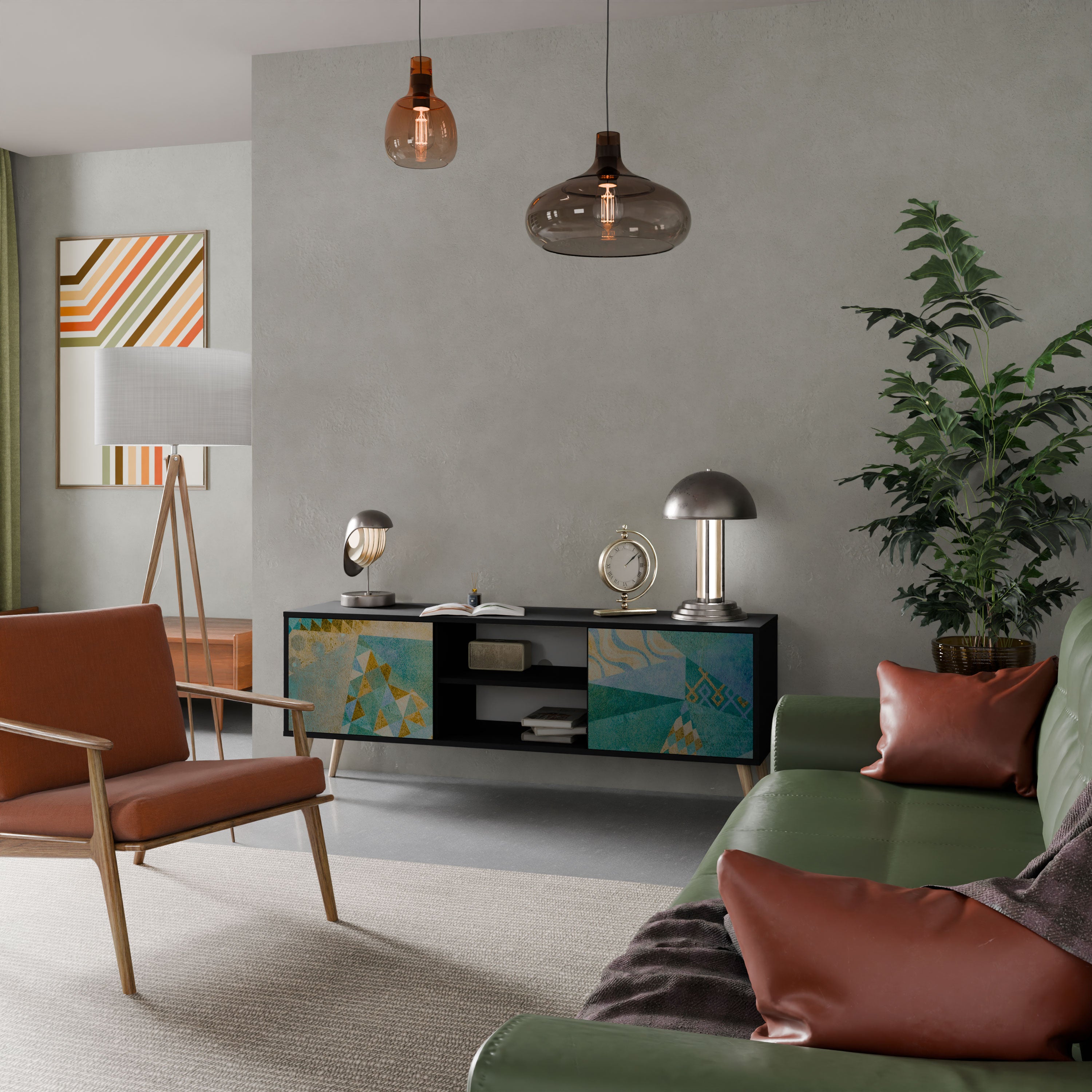 SPECTRUM SPLENDOR Szafka RTV 2-drzwiowa korpus Czarny