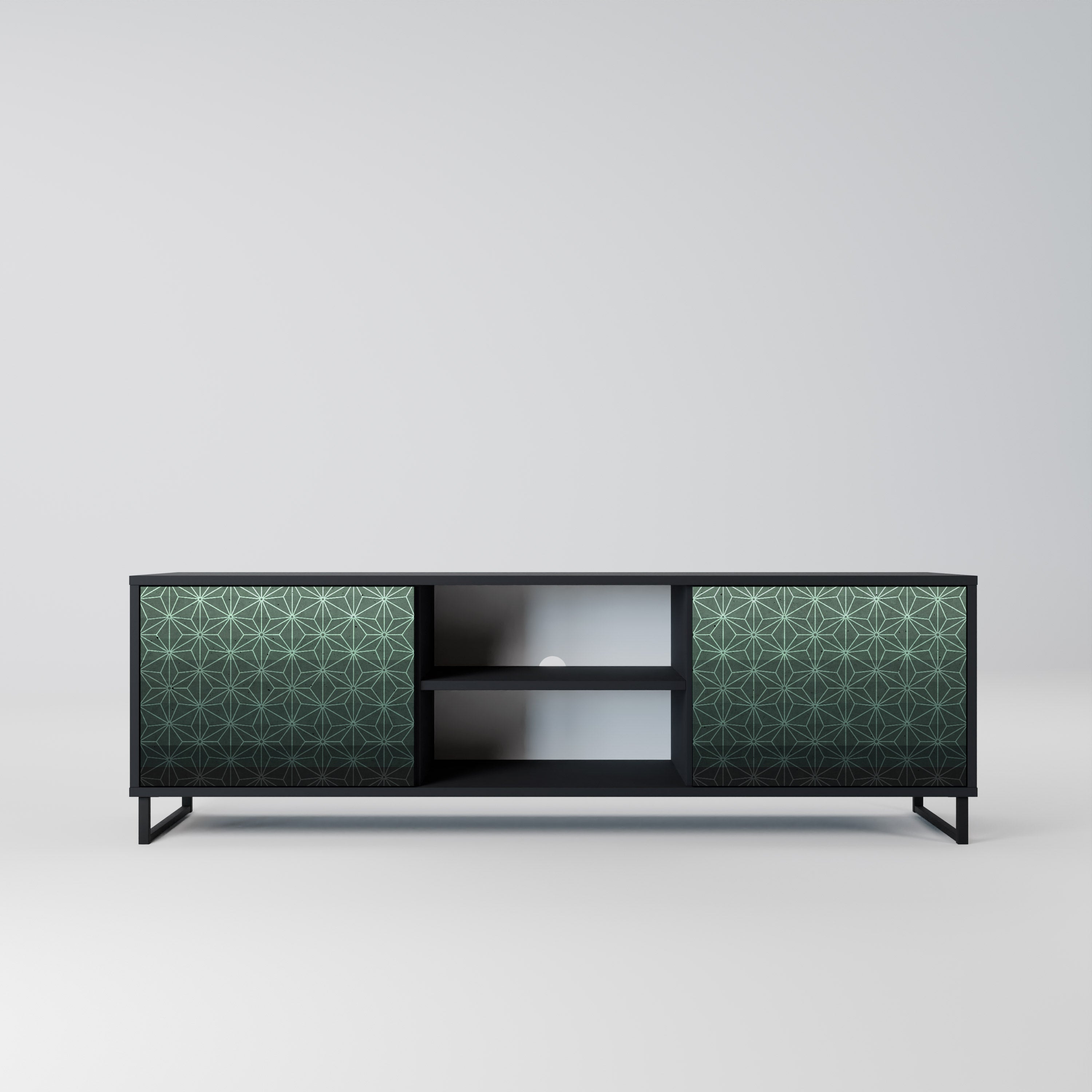 ORNAMENTAL GLIMMER Szafka RTV 2-drzwiowa korpus Czarny