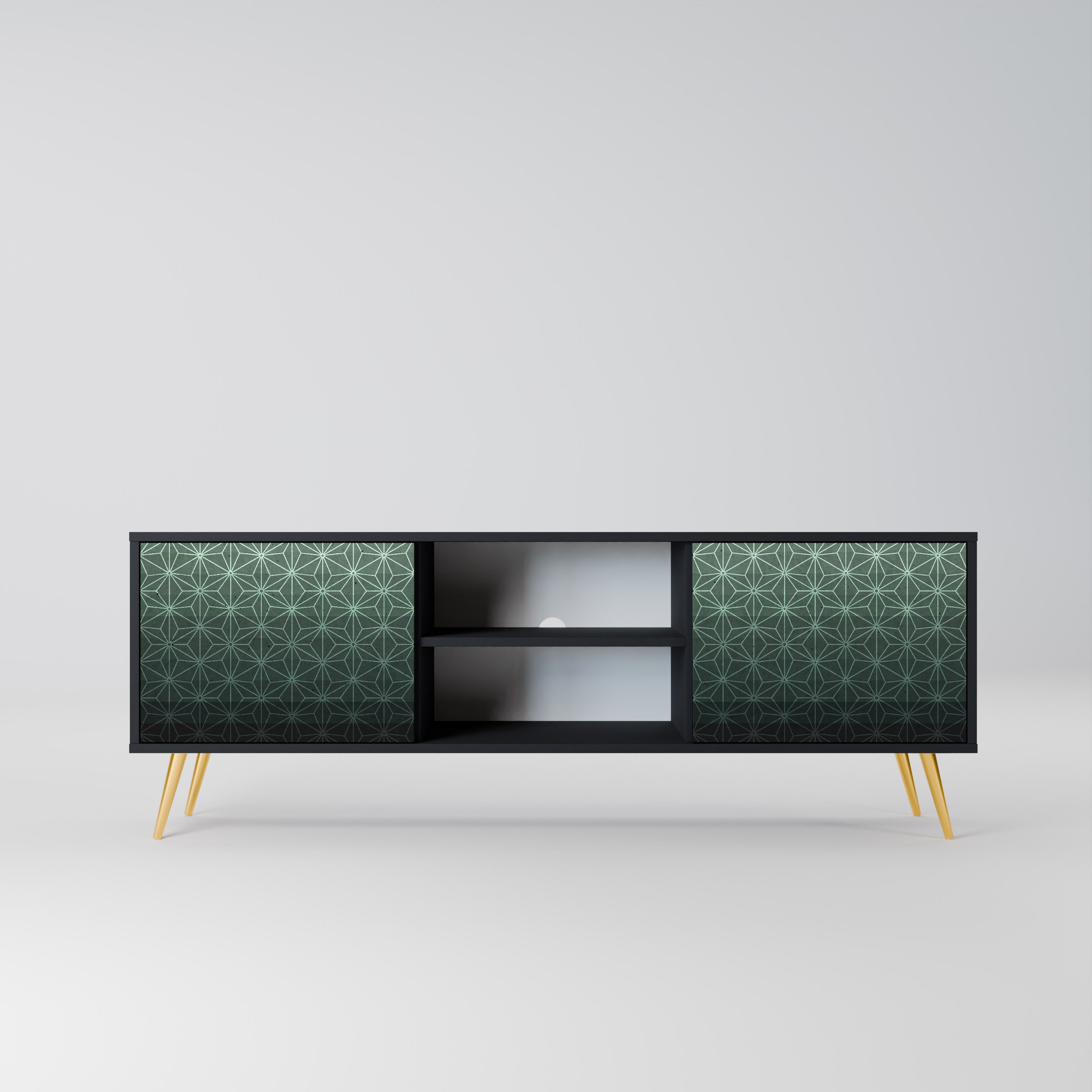 ORNAMENTAL GLIMMER Szafka RTV 2-drzwiowa korpus Czarny