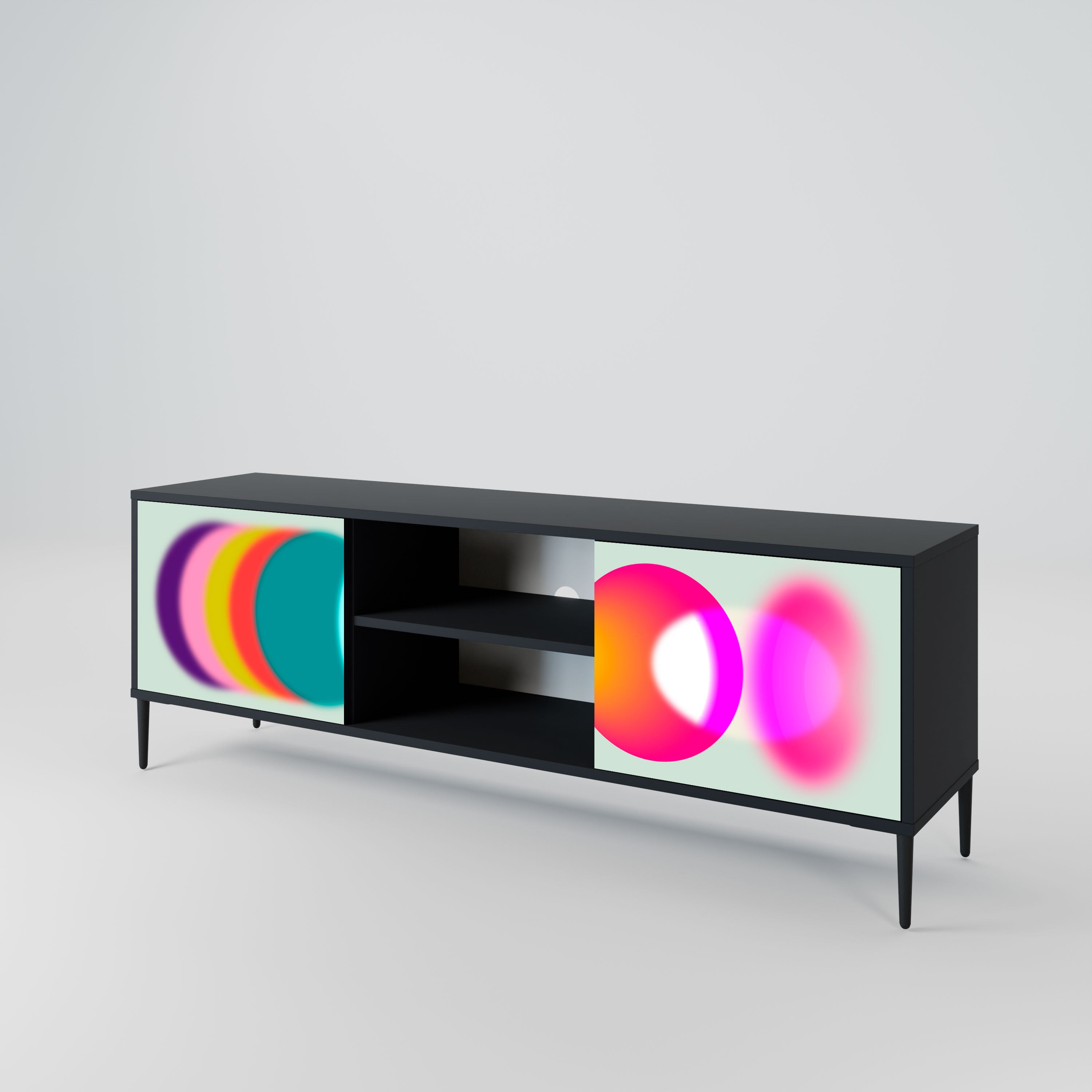 SYMPHONY OF COLORS Szafka RTV 2-drzwiowa korpus Czarny