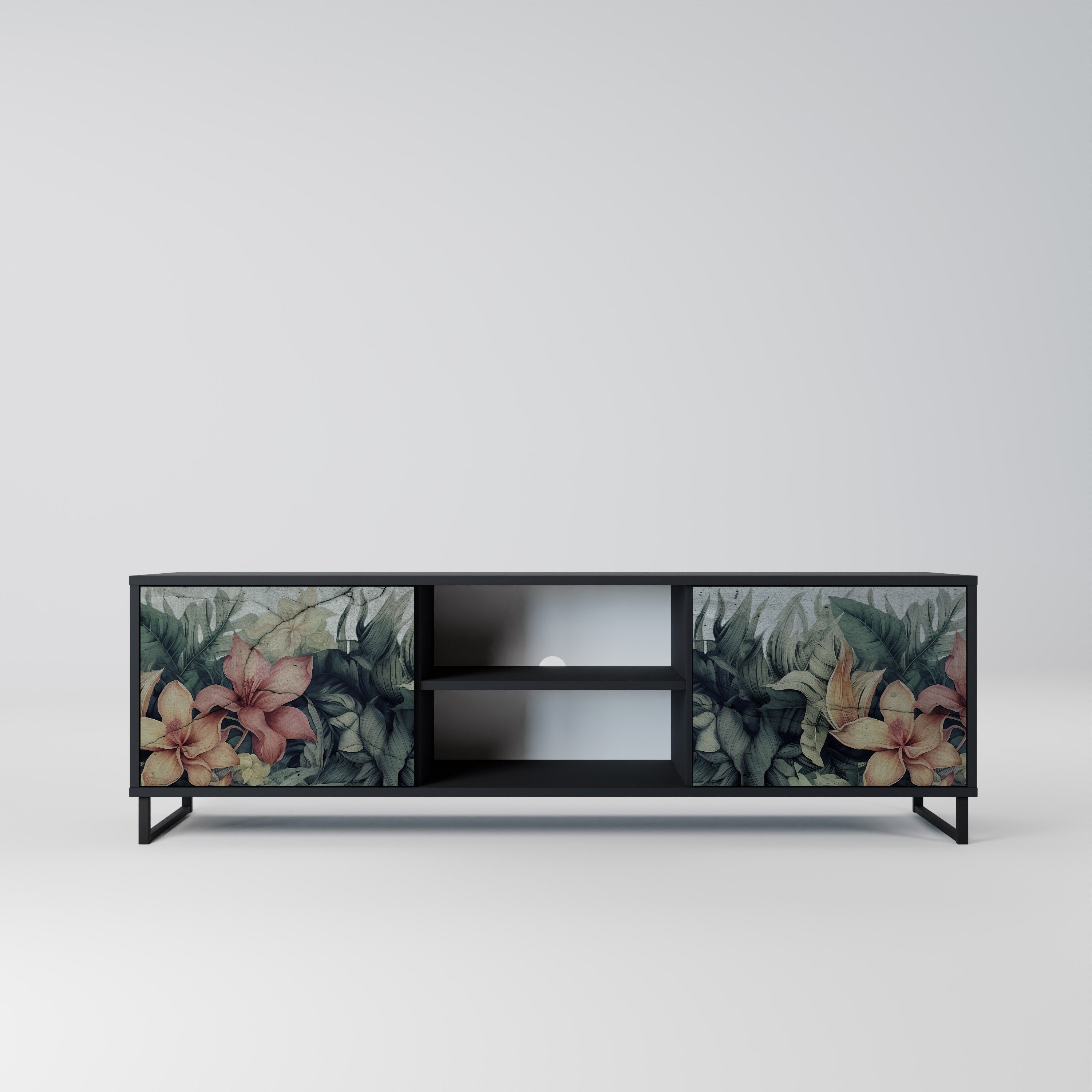 HEAVENLY BLOOM Szafka RTV 2-drzwiowa korpus Czarny