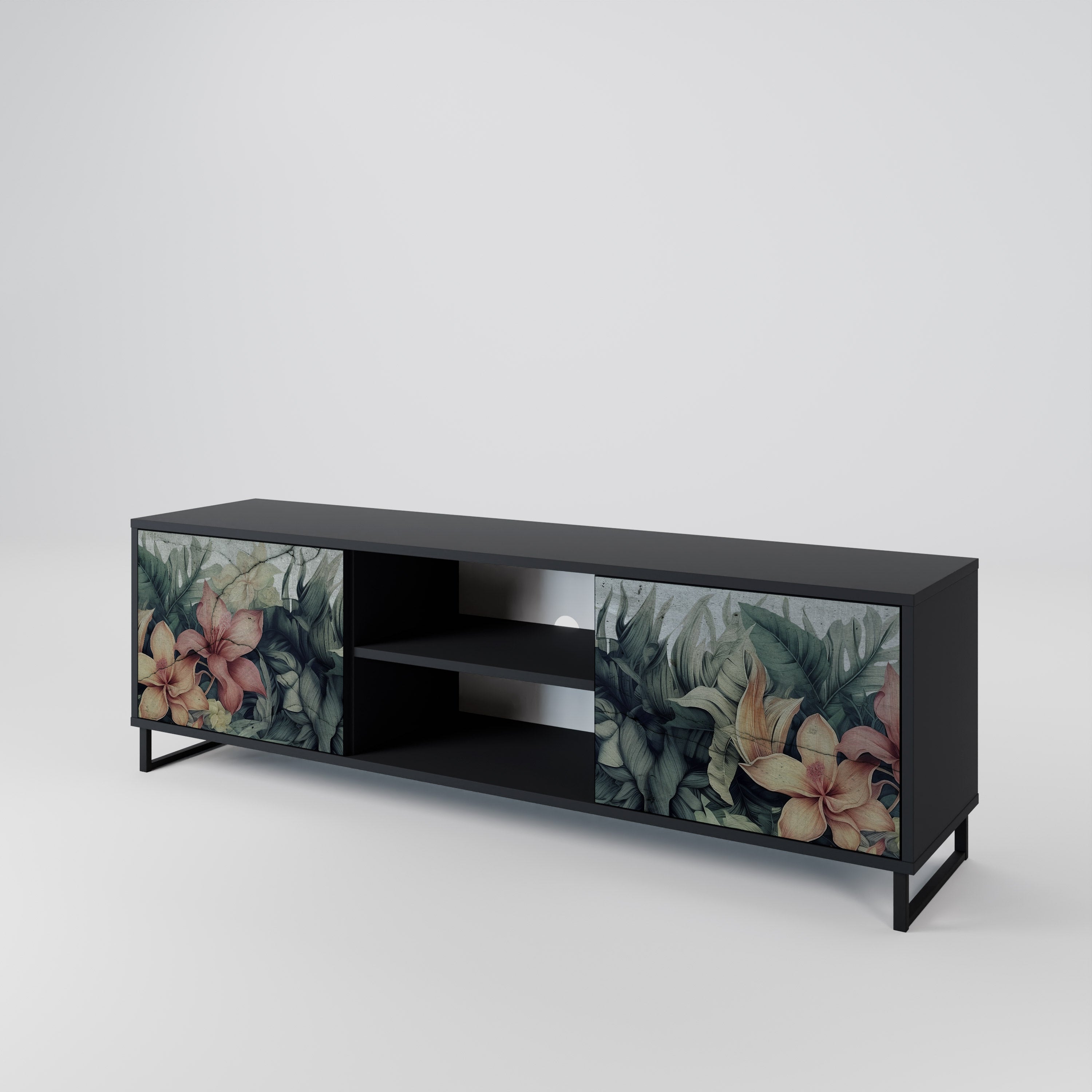 HEAVENLY BLOOM Szafka RTV 2-drzwiowa korpus Czarny