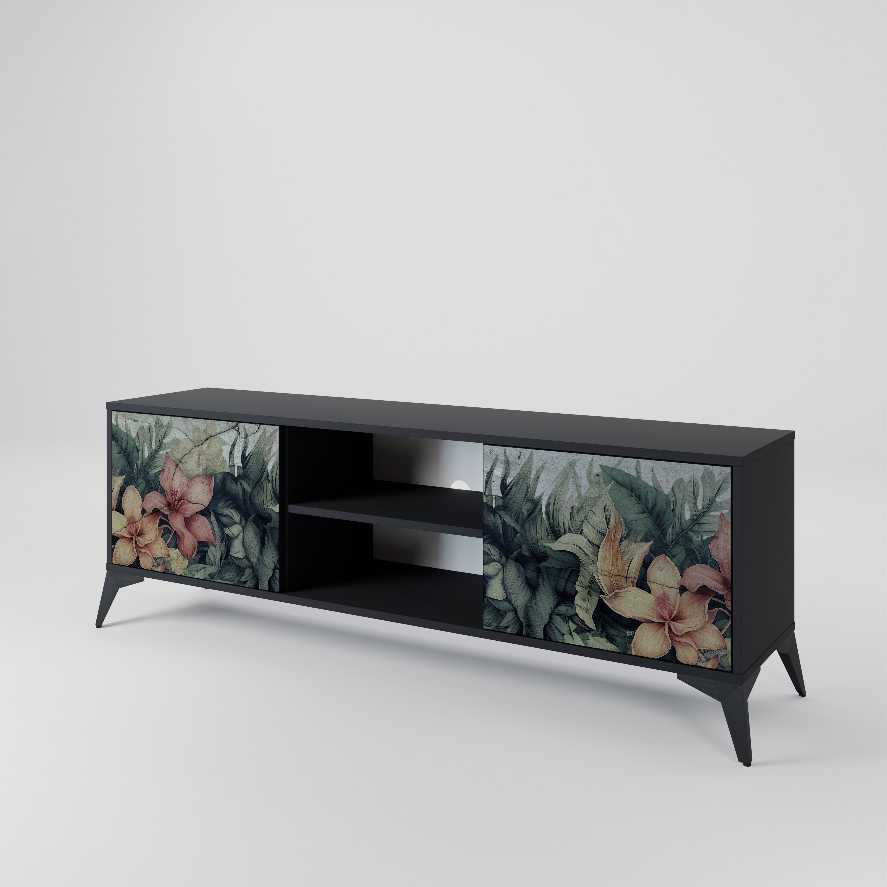 HEAVENLY BLOOM Szafka RTV 2-drzwiowa korpus Czarny