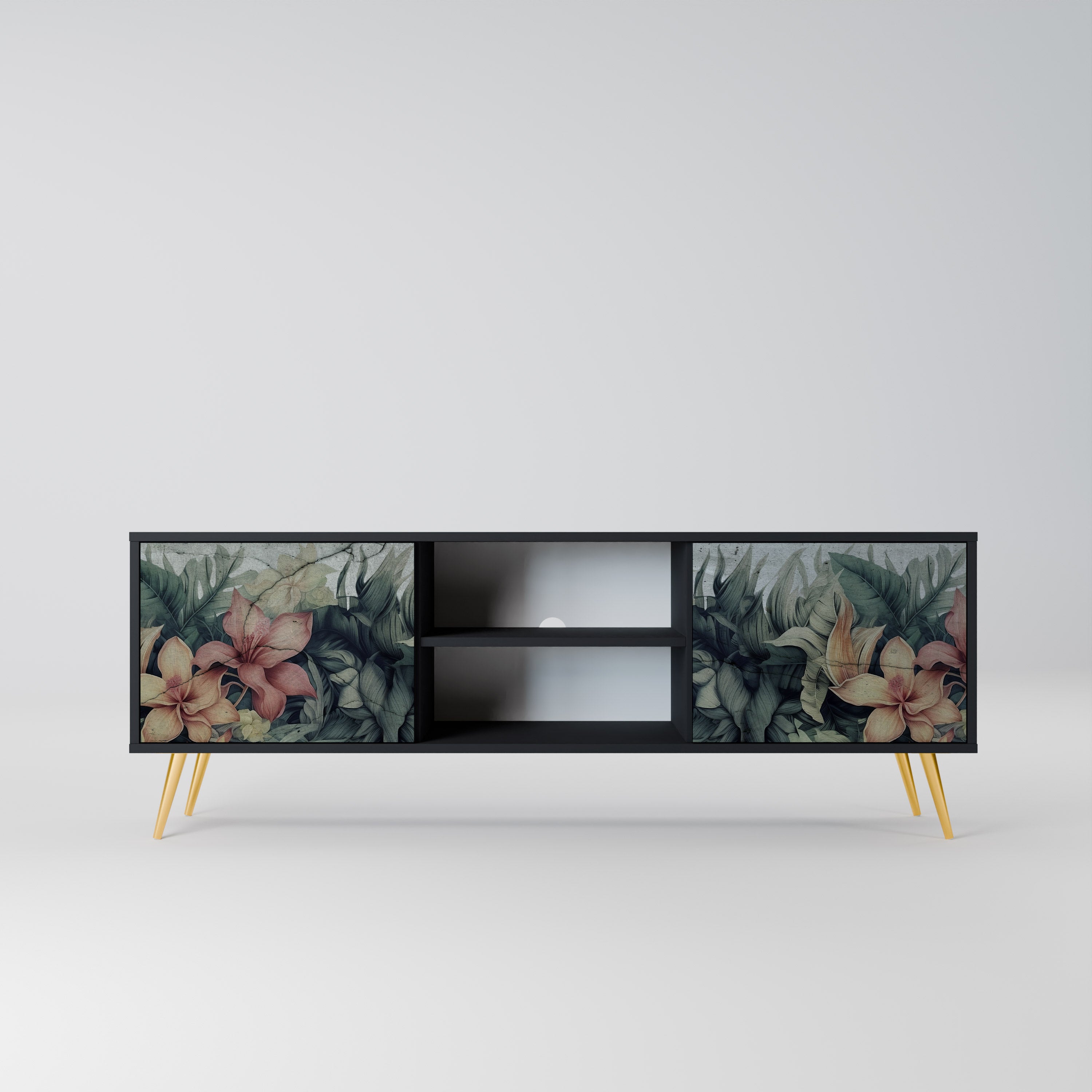 HEAVENLY BLOOM Szafka RTV 2-drzwiowa korpus Czarny