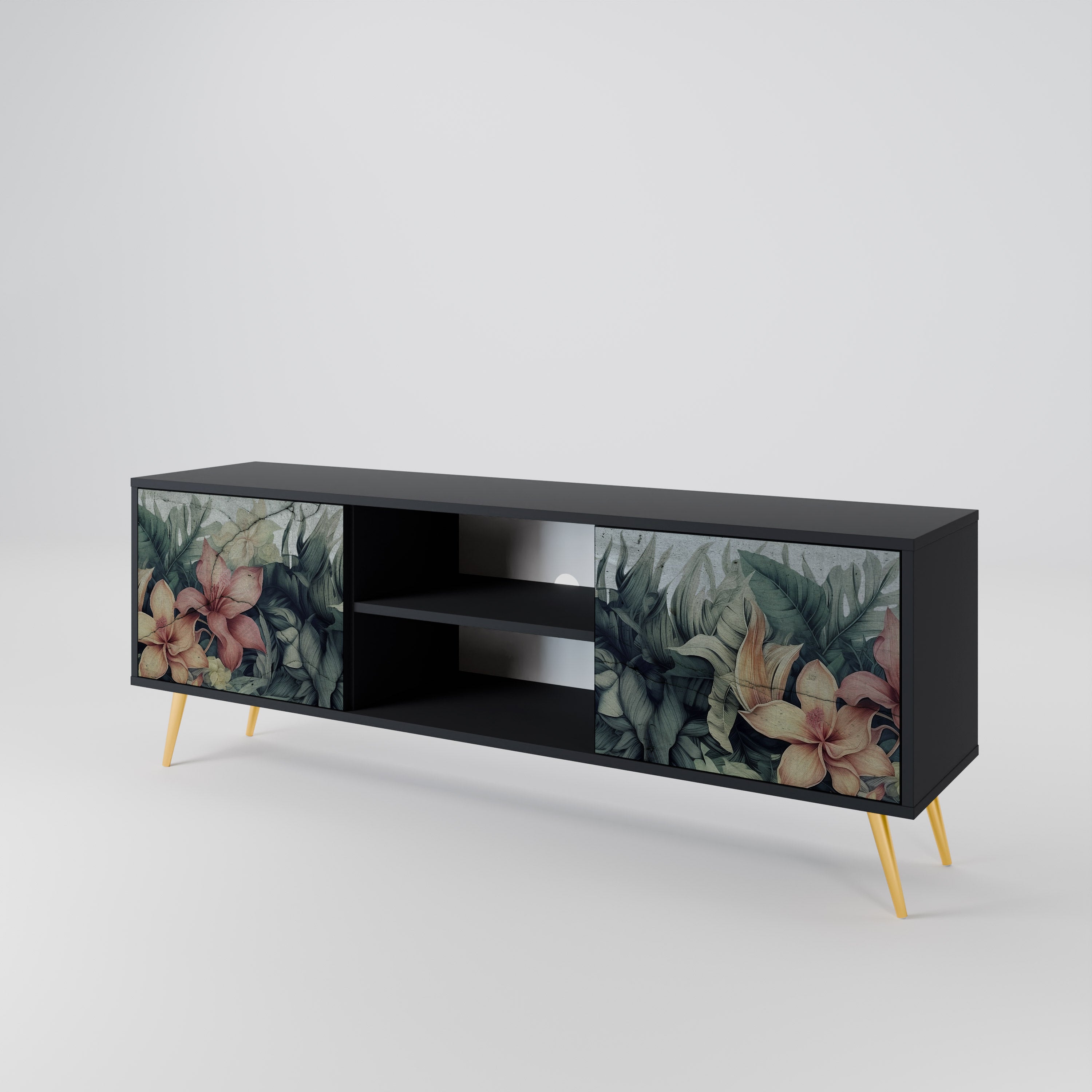 HEAVENLY BLOOM Szafka RTV 2-drzwiowa korpus Czarny