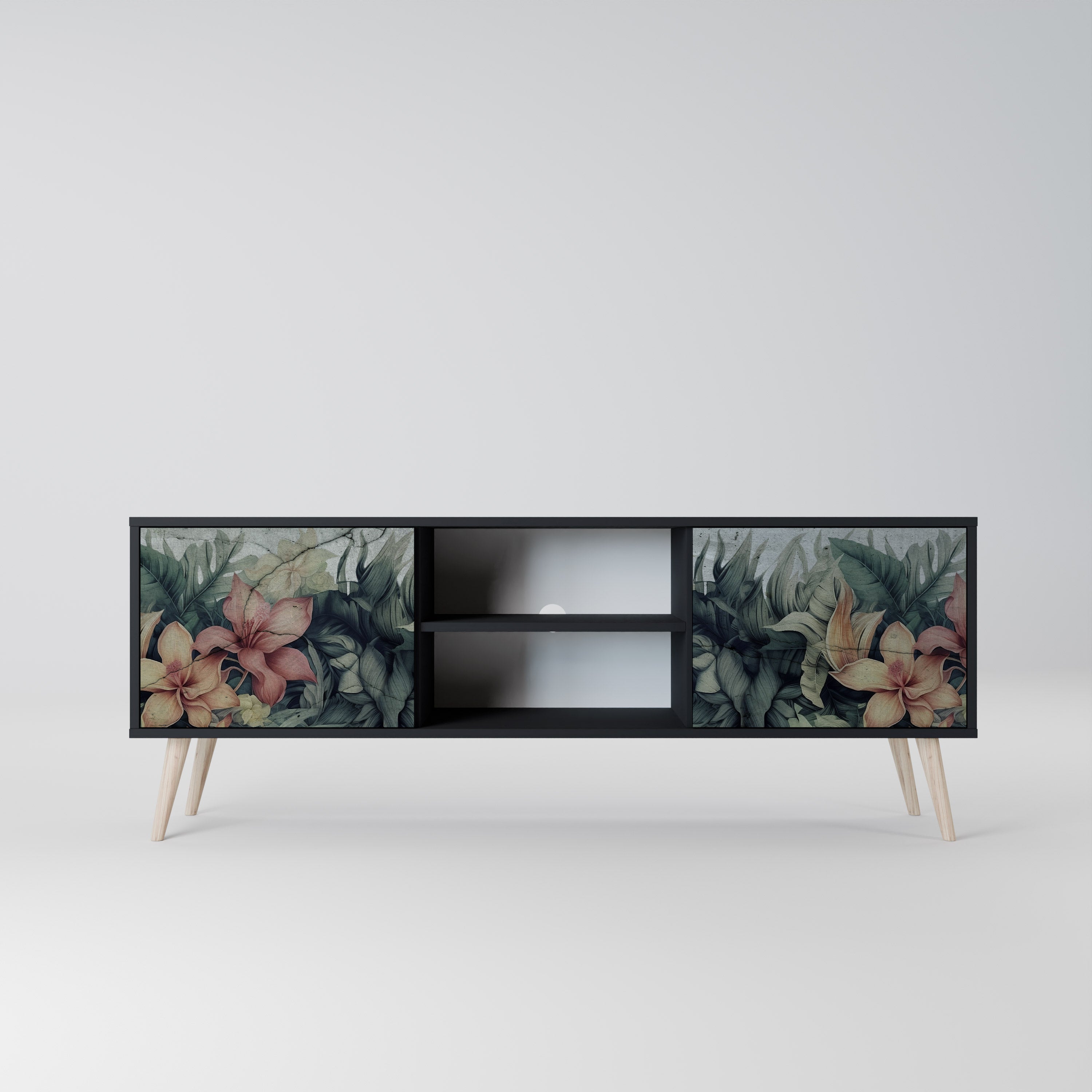 HEAVENLY BLOOM Szafka RTV 2-drzwiowa korpus Czarny