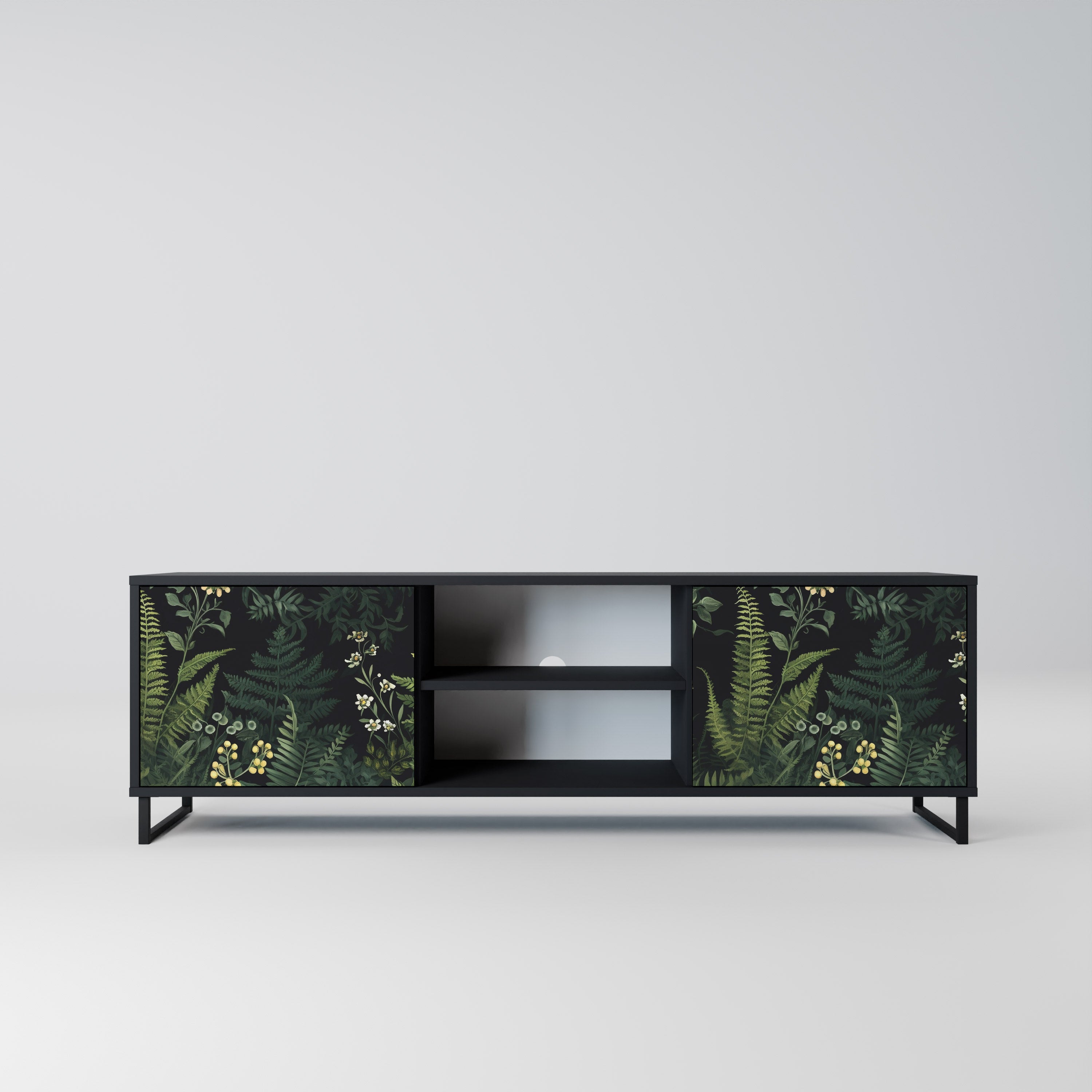 FERN FLOWERS Szafka RTV 2-drzwiowa korpus Czarny