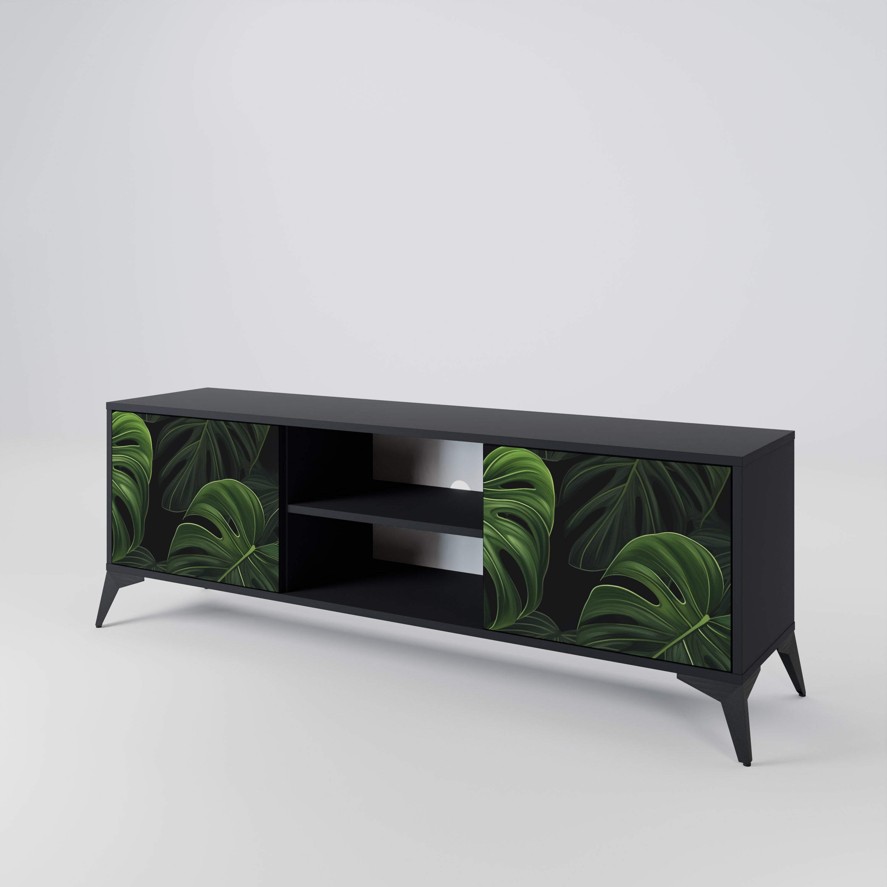 INFINITE MONSTERA Szafka RTV 2-drzwiowa korpus Czarny