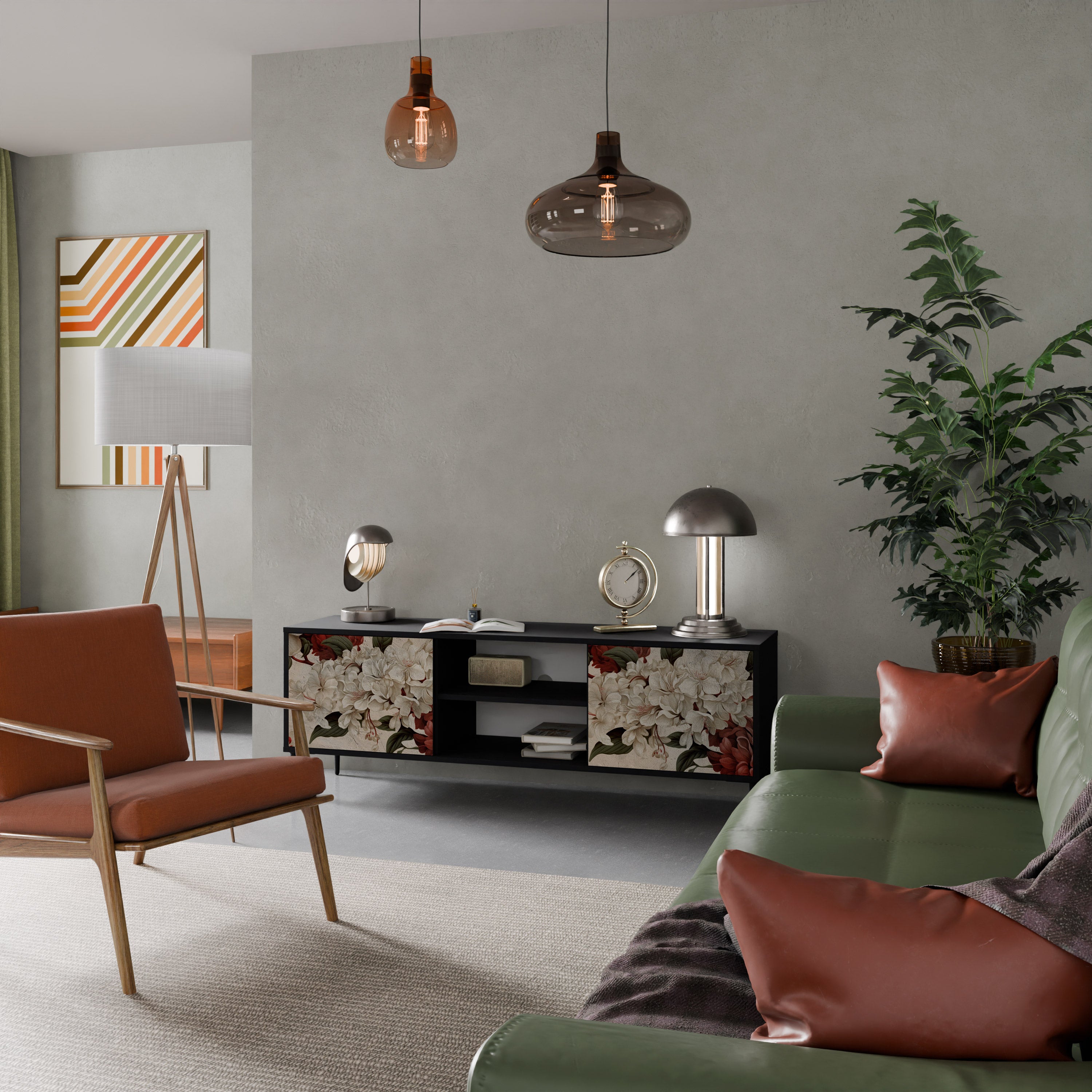 EPHEMERAL DAYS Szafka RTV 2-drzwiowa korpus Czarny