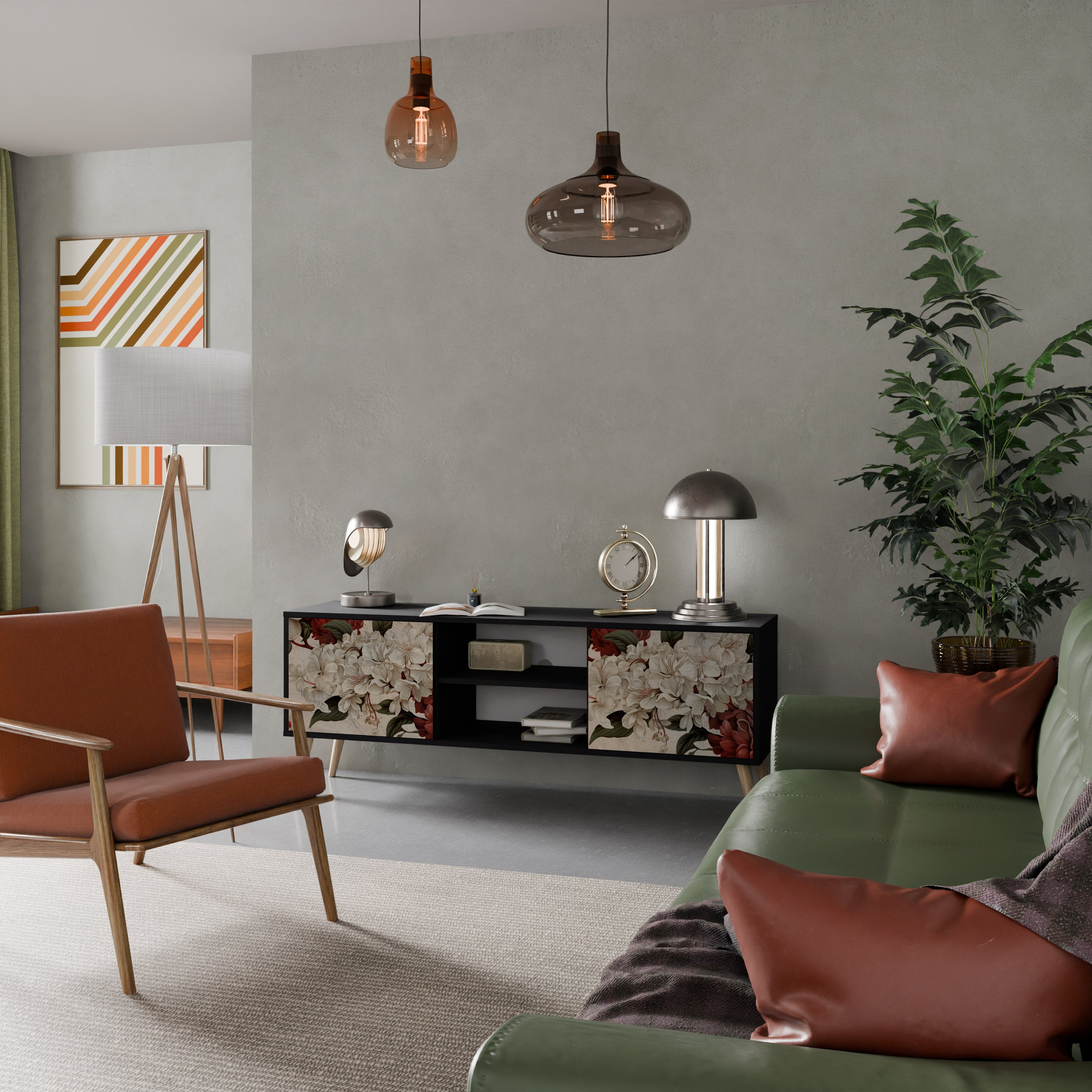 EPHEMERAL DAYS Szafka RTV 2-drzwiowa korpus Czarny