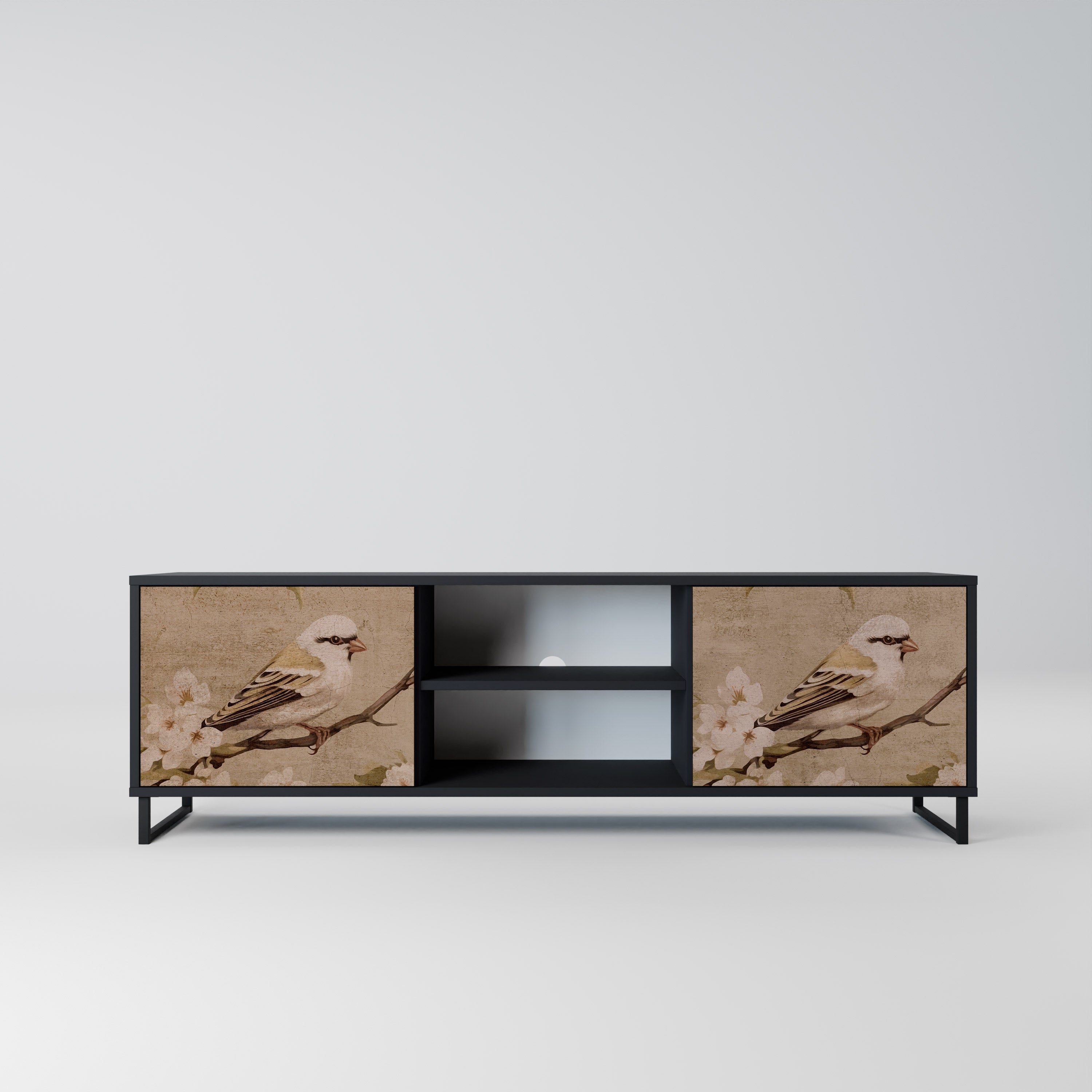 PETAL DISTINGUISH Szafka RTV 2-drzwiowa korpus Czarny