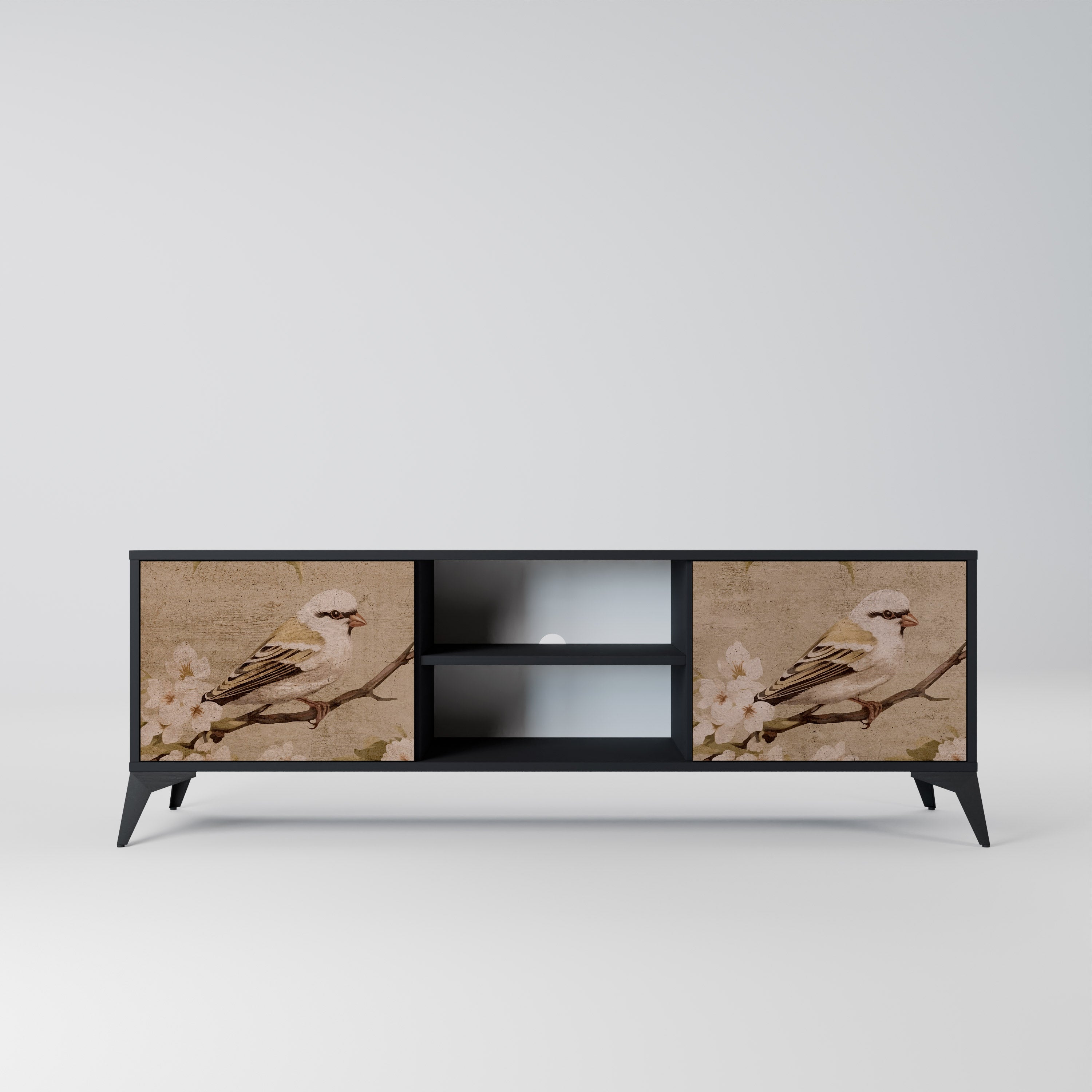 PETAL DISTINGUISH Szafka RTV 2-drzwiowa korpus Czarny