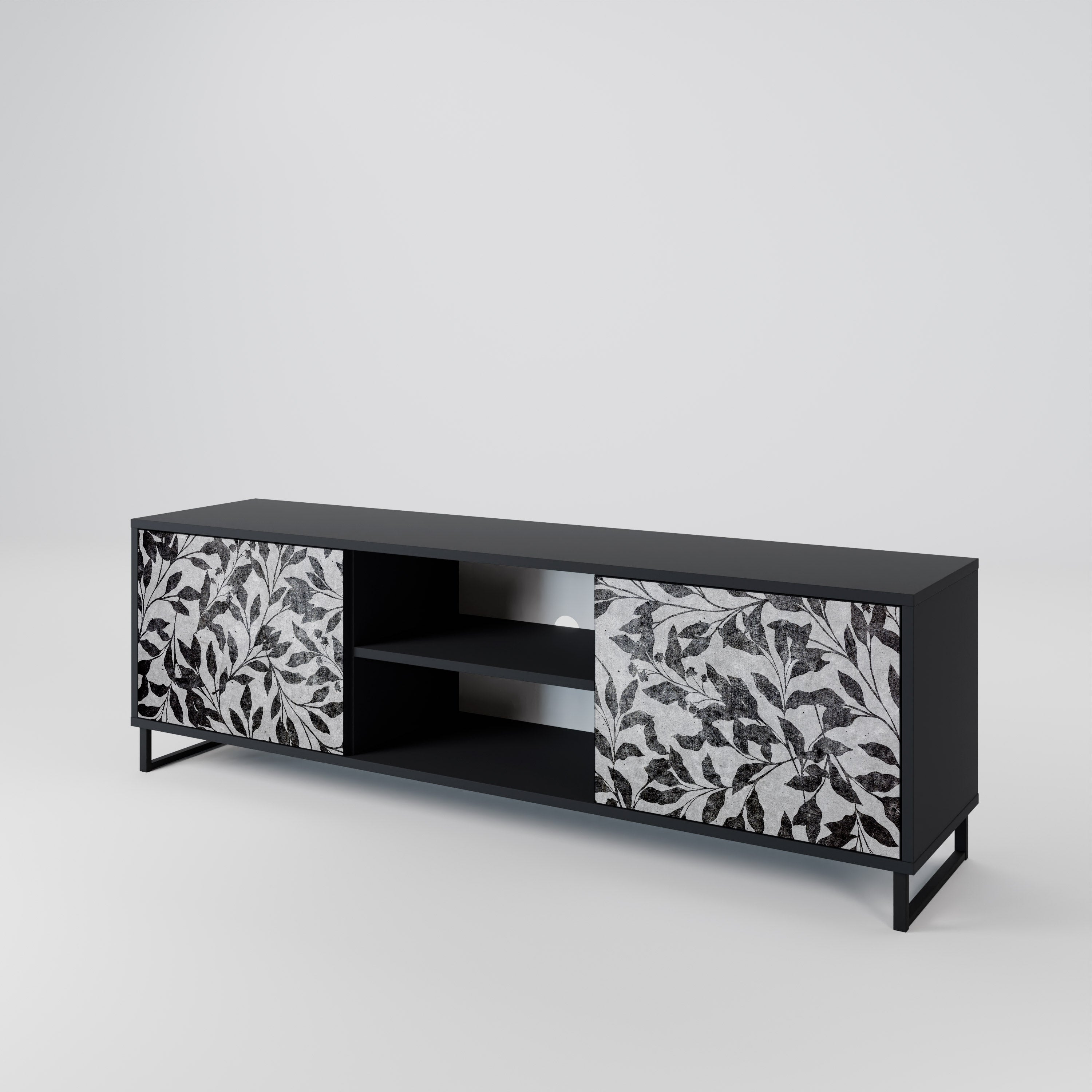 CHARCOAL SPROUT Szafka RTV 2-drzwiowa korpus Czarny