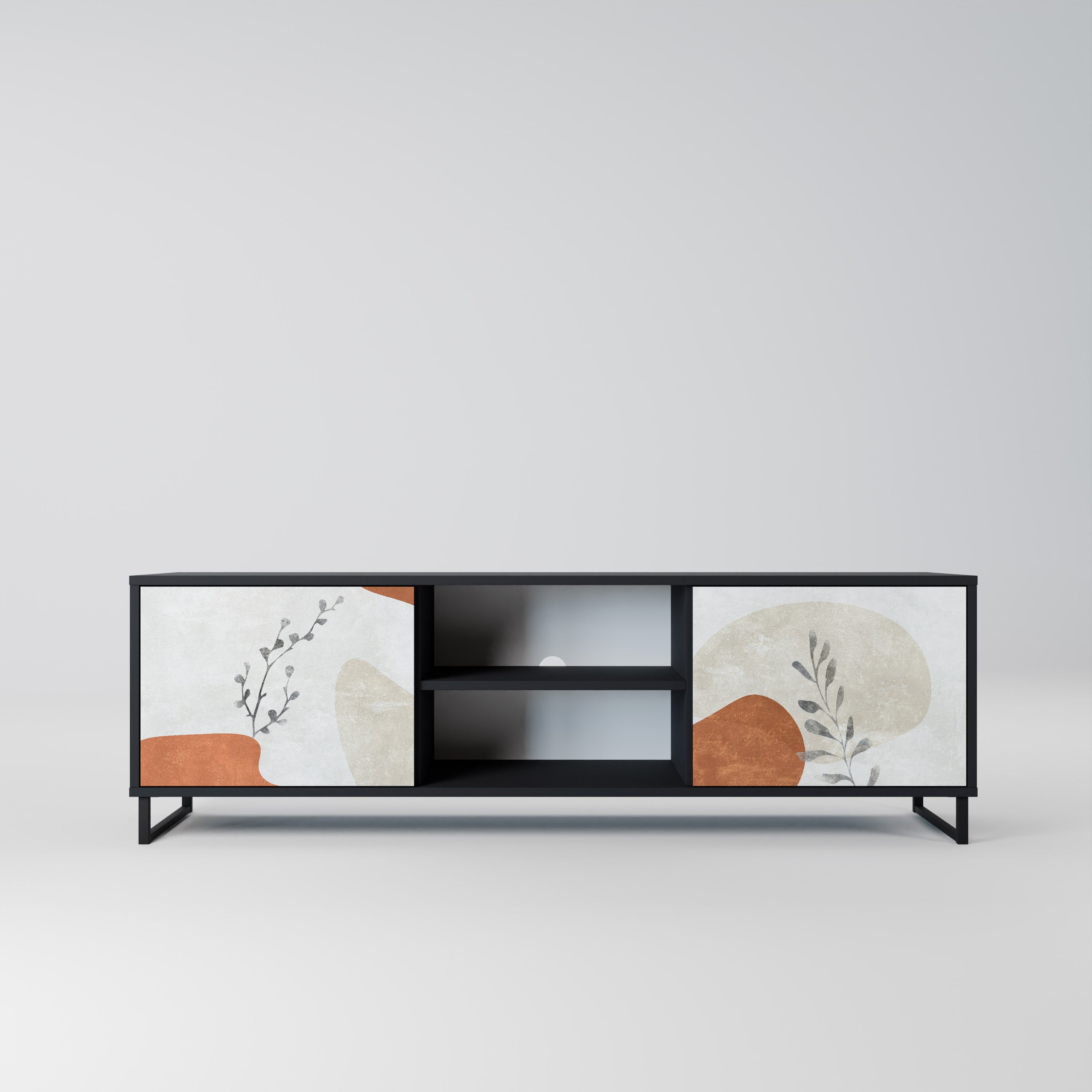 TRANQUIL TWIG Szafka RTV 2-drzwiowa korpus Czarny