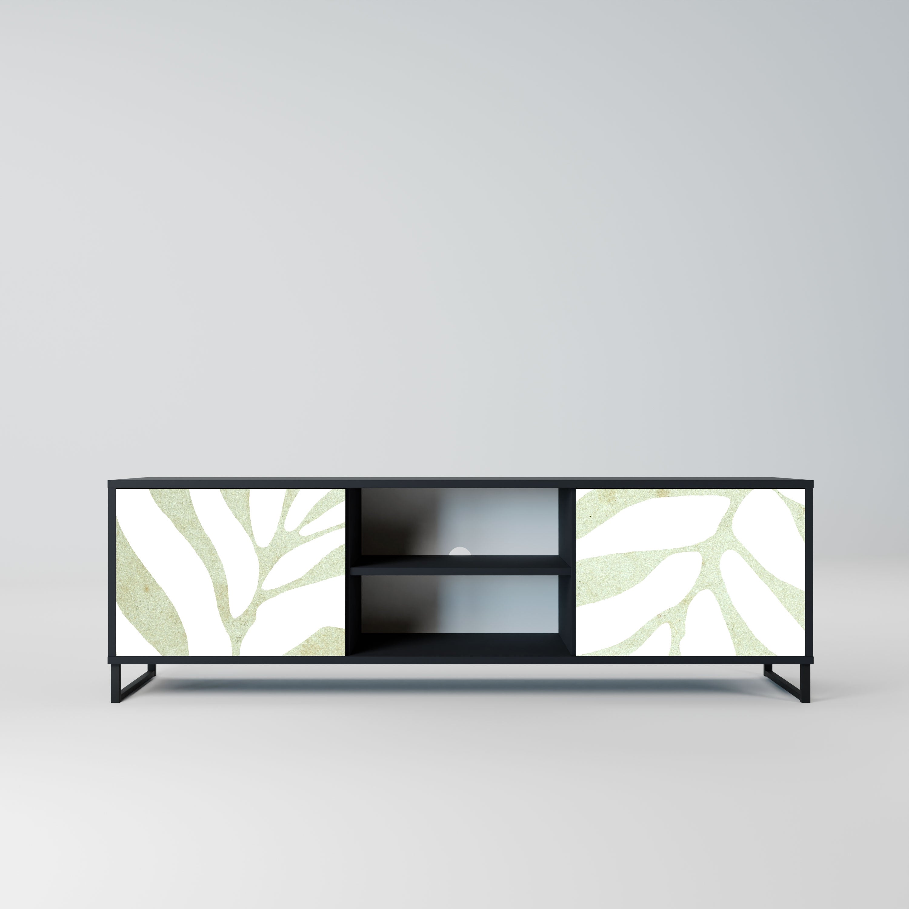BOTANICAL SPARK Szafka RTV 2-drzwiowa korpus Czarny