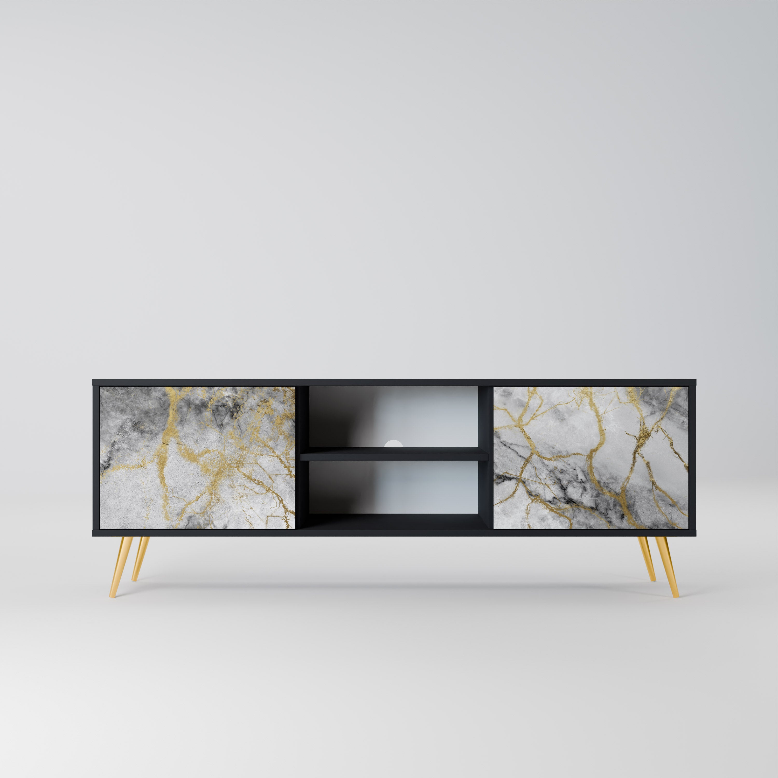 TIMELESS GLIDE Szafka RTV 2-drzwiowa korpus Czarny
