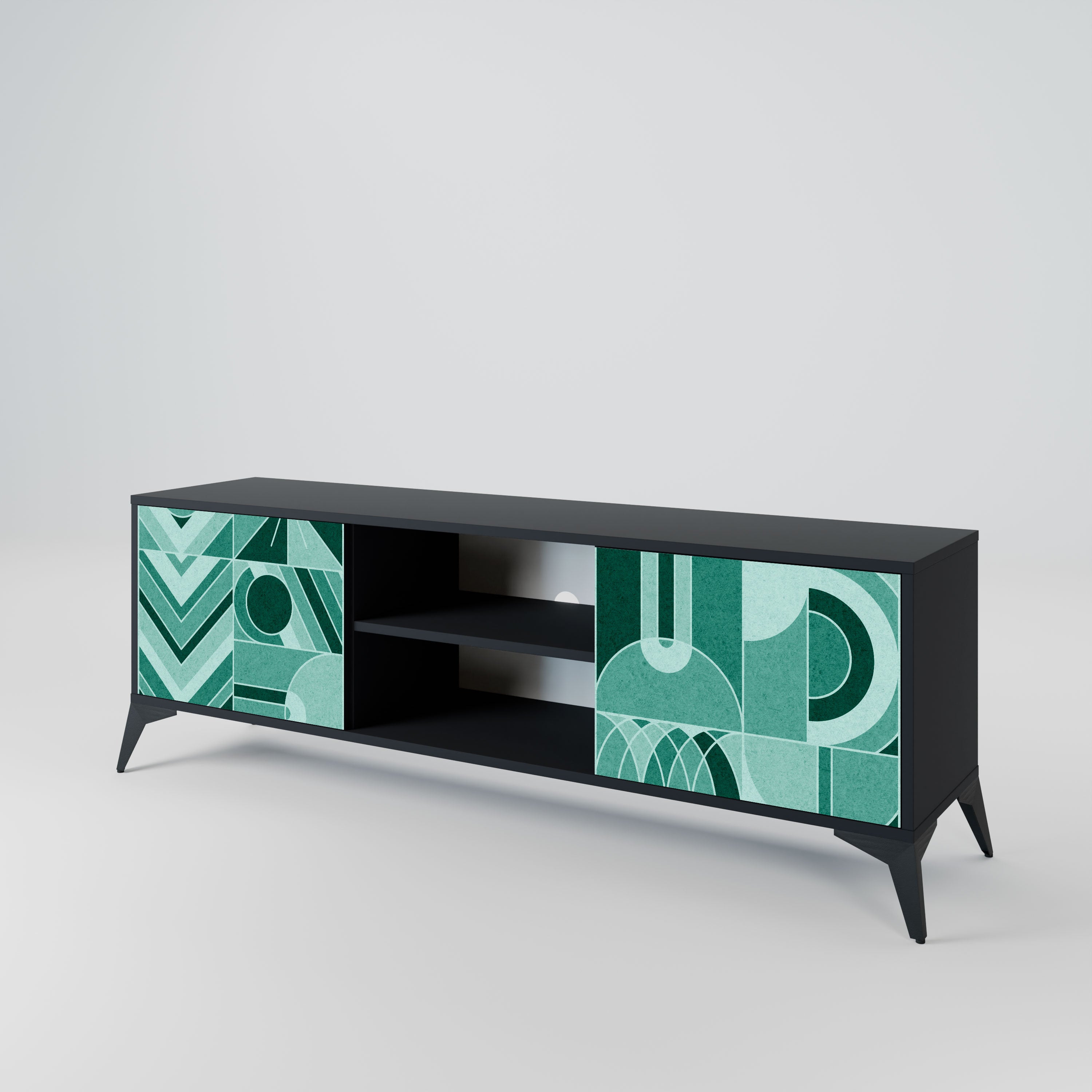 HARMONIC GRID Szafka RTV 2-drzwiowa korpus Czarny