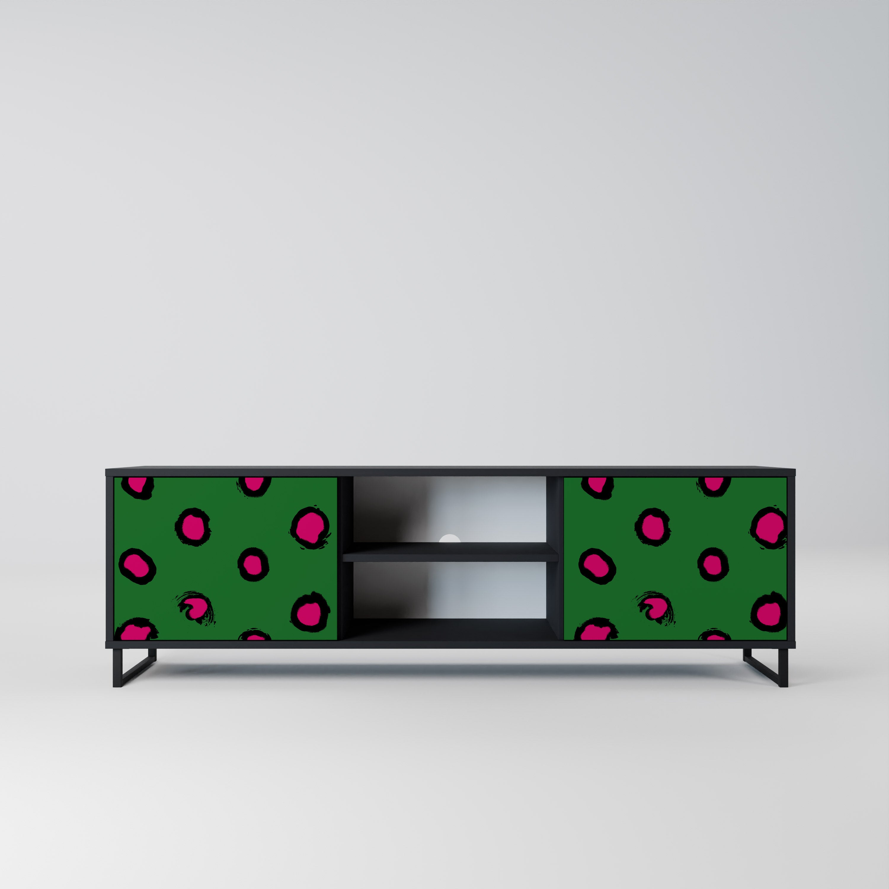 FUNKY SPOTS Szafka RTV 2-drzwiowa korpus Czarny
