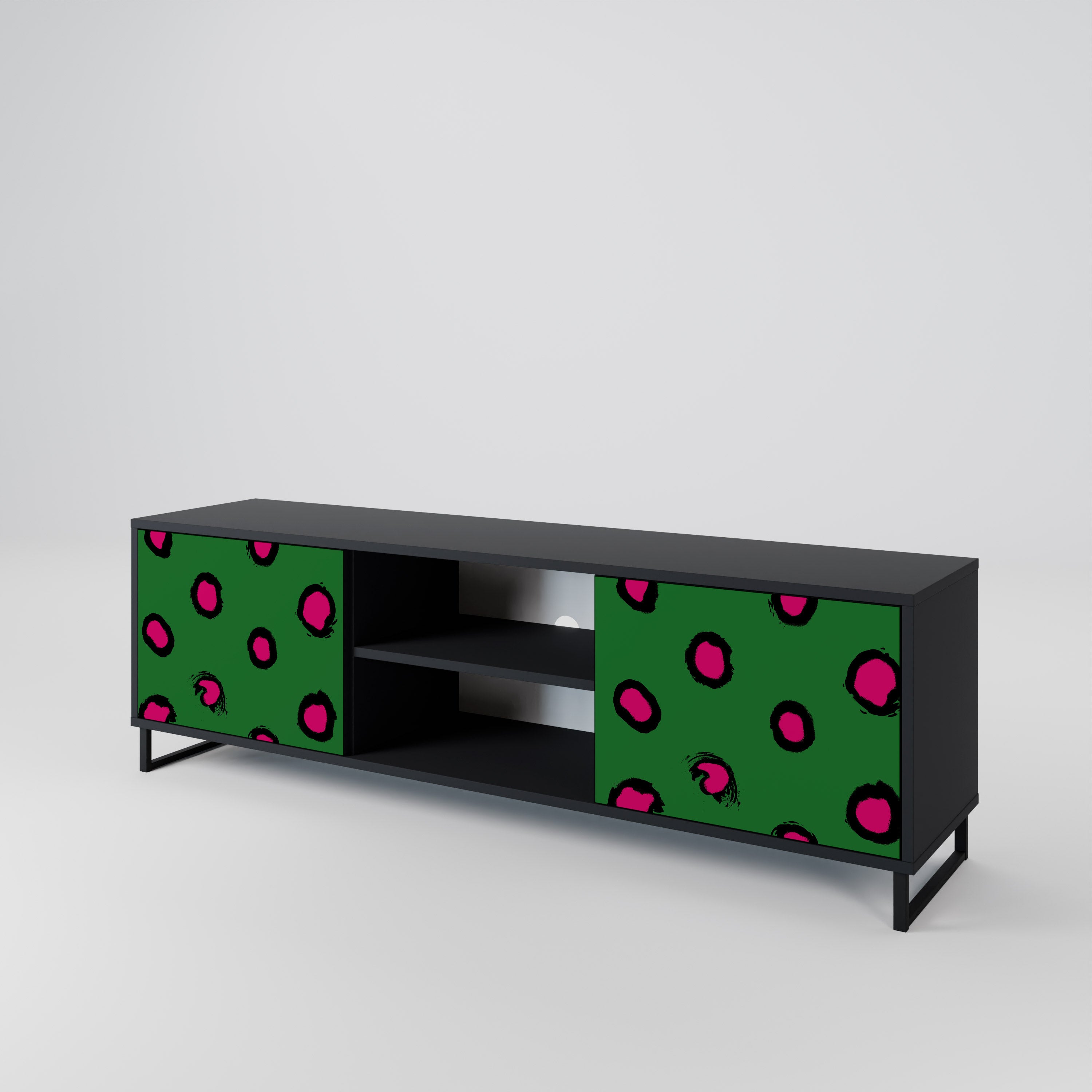 FUNKY SPOTS Szafka RTV 2-drzwiowa korpus Czarny