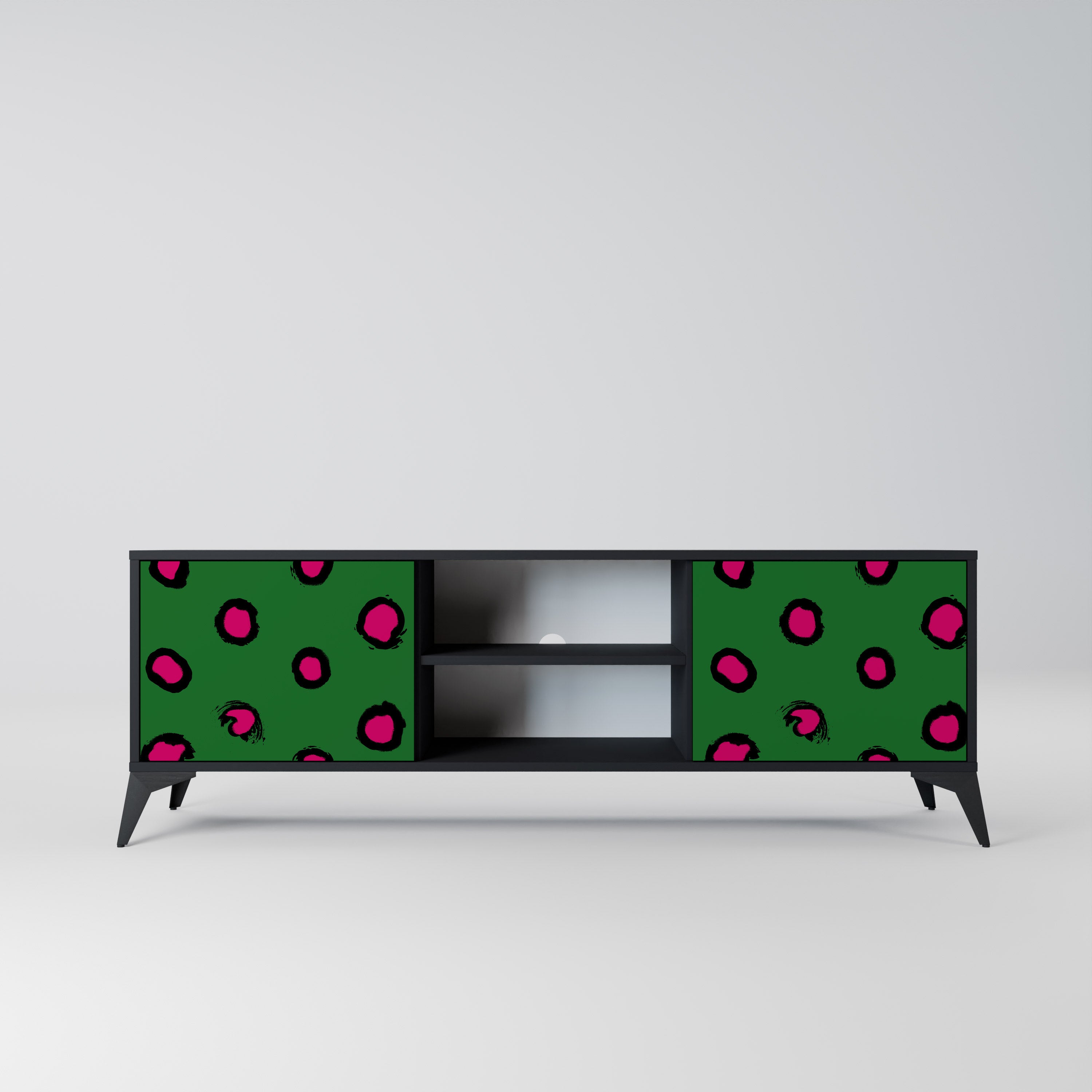 FUNKY SPOTS Szafka RTV 2-drzwiowa korpus Czarny