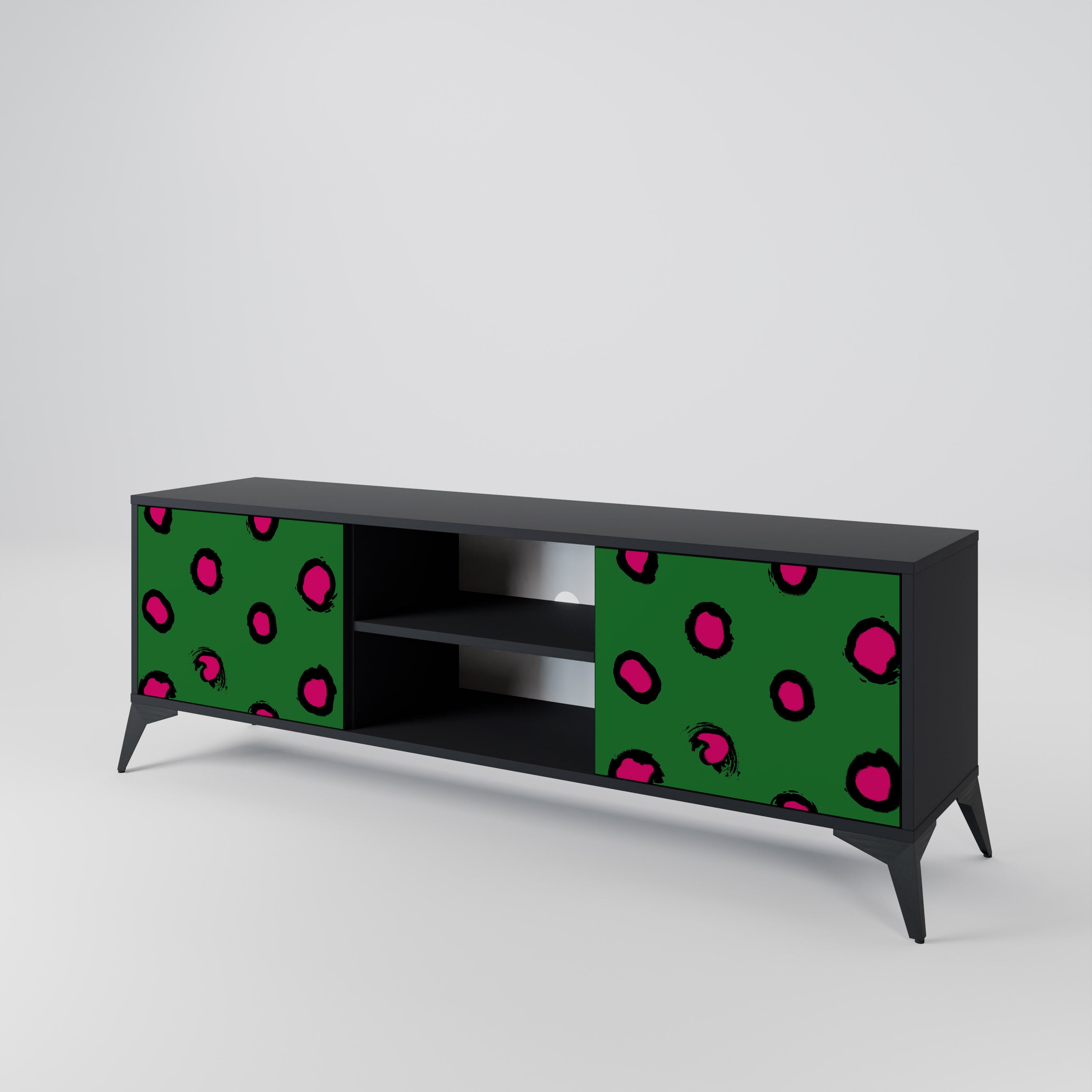 FUNKY SPOTS Szafka RTV 2-drzwiowa korpus Czarny