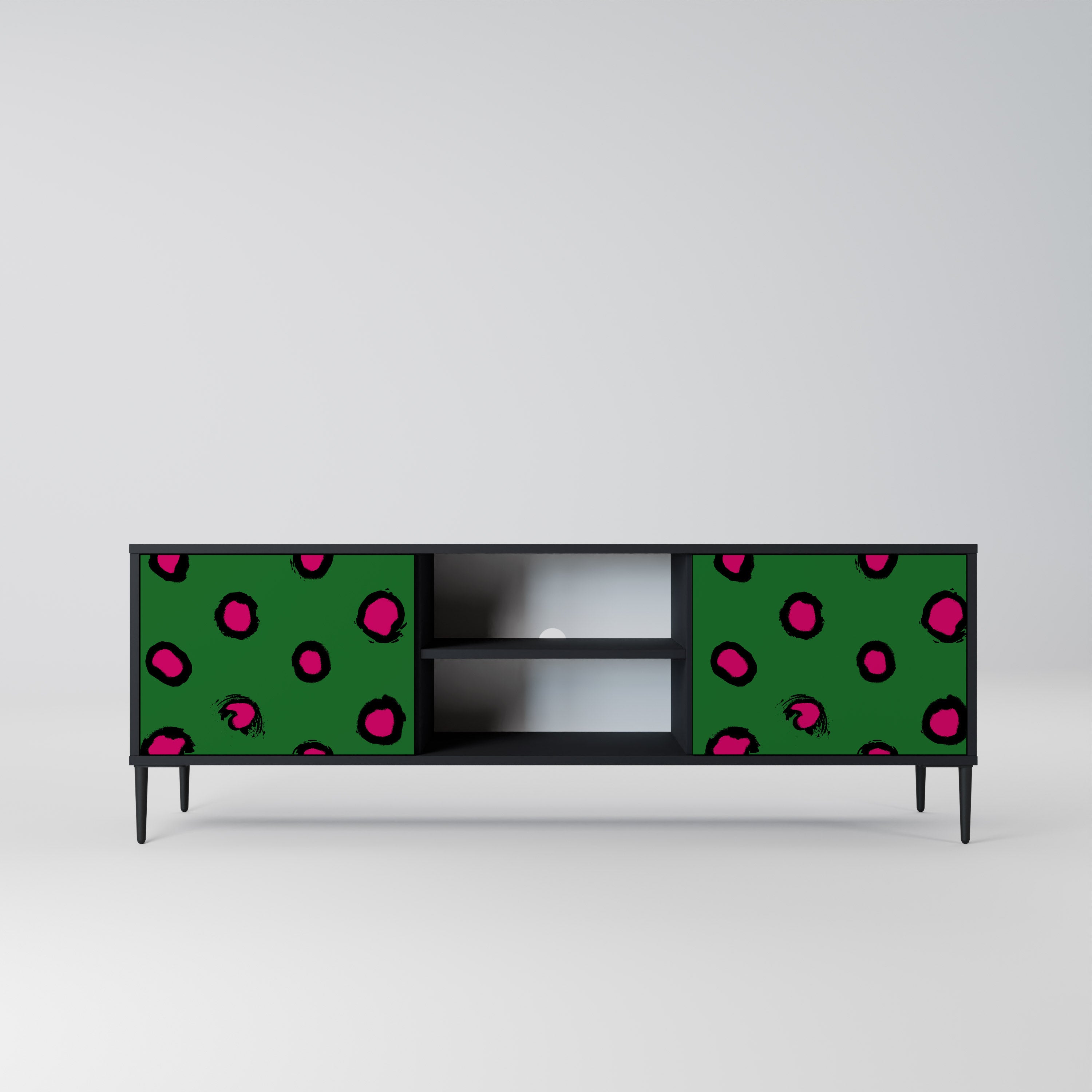 FUNKY SPOTS Szafka RTV 2-drzwiowa korpus Czarny