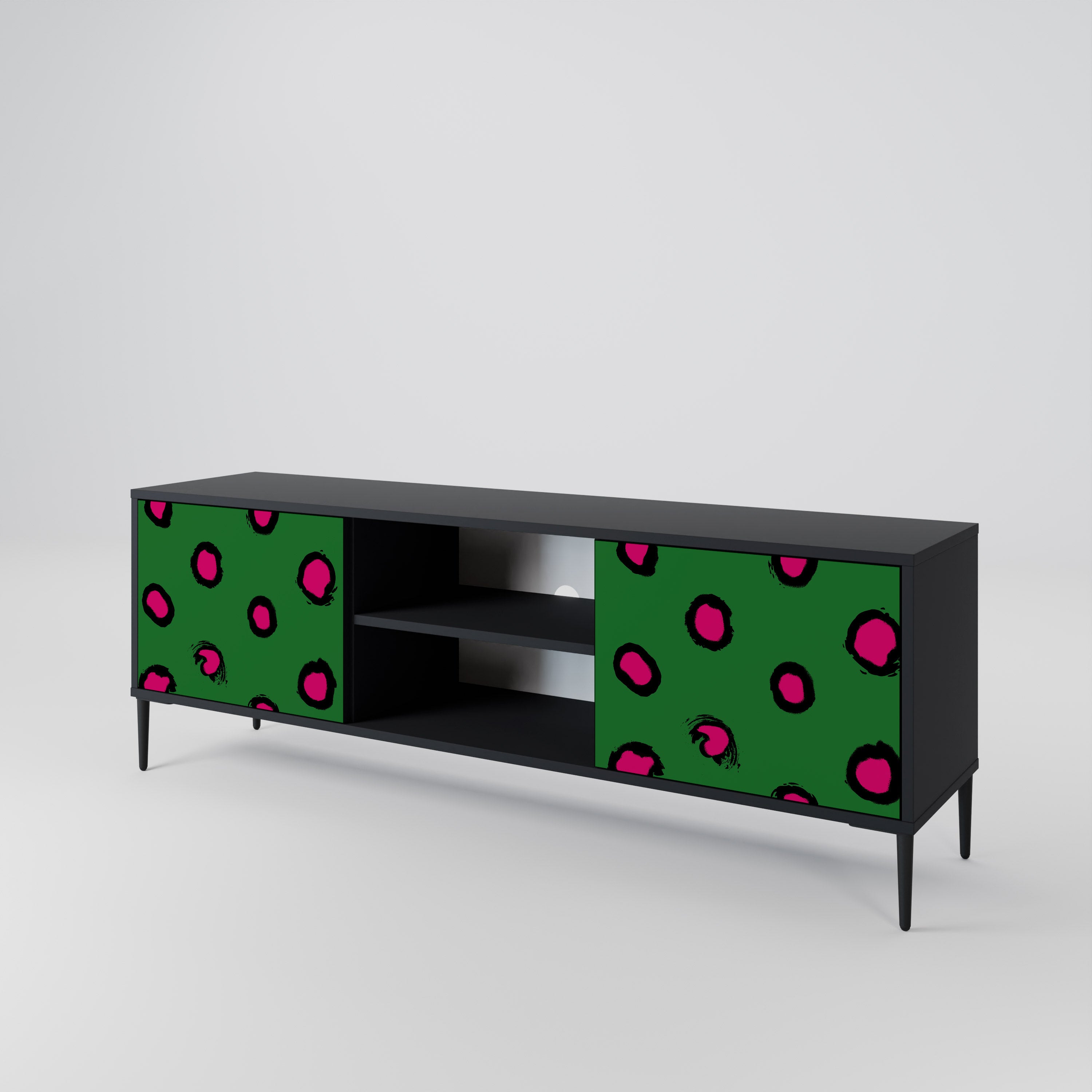 FUNKY SPOTS Szafka RTV 2-drzwiowa korpus Czarny