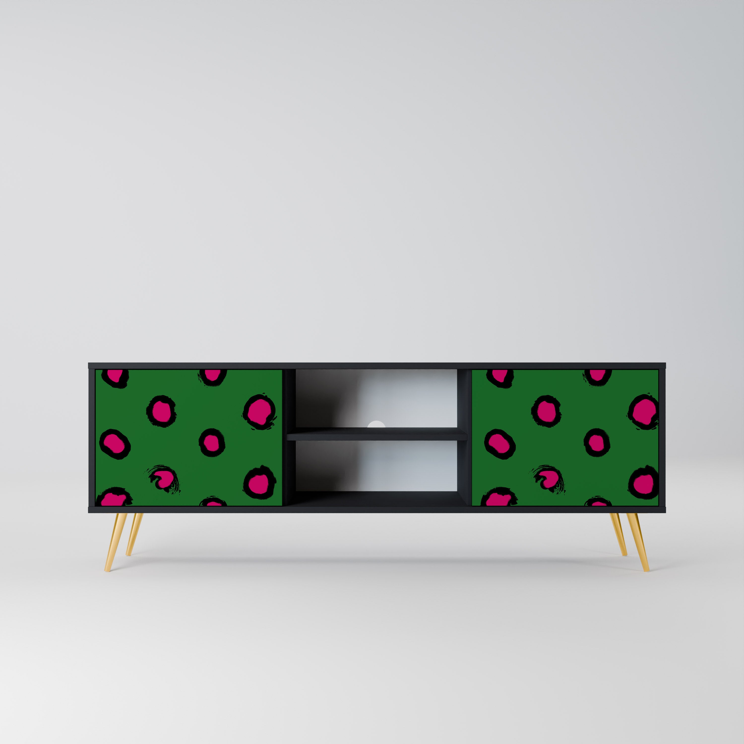 FUNKY SPOTS Szafka RTV 2-drzwiowa korpus Czarny