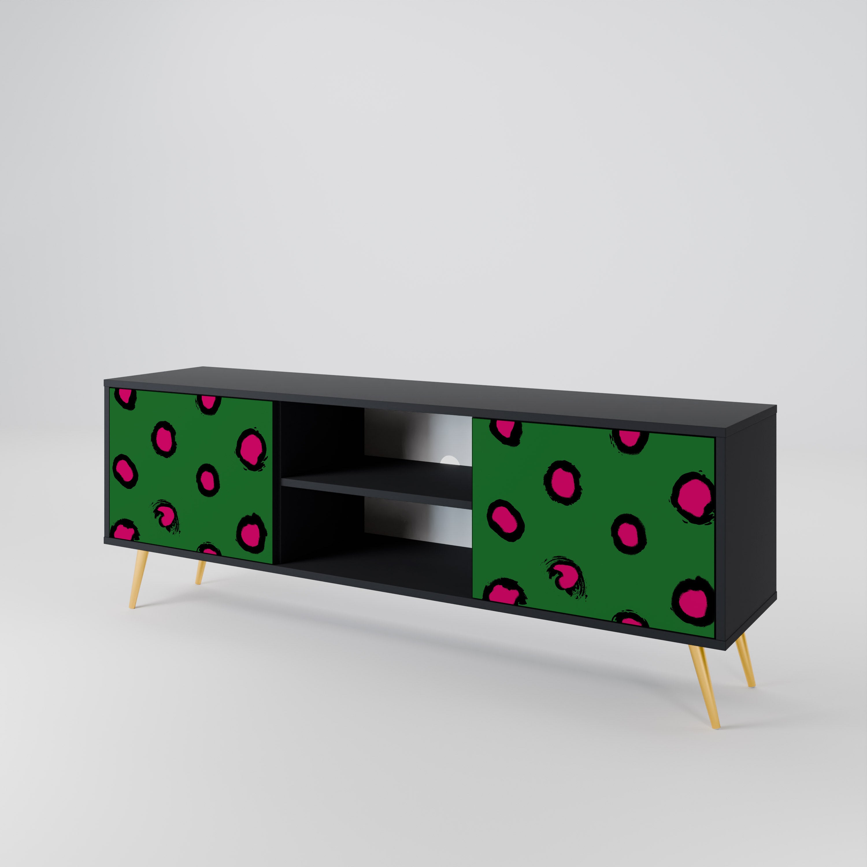 FUNKY SPOTS Szafka RTV 2-drzwiowa korpus Czarny