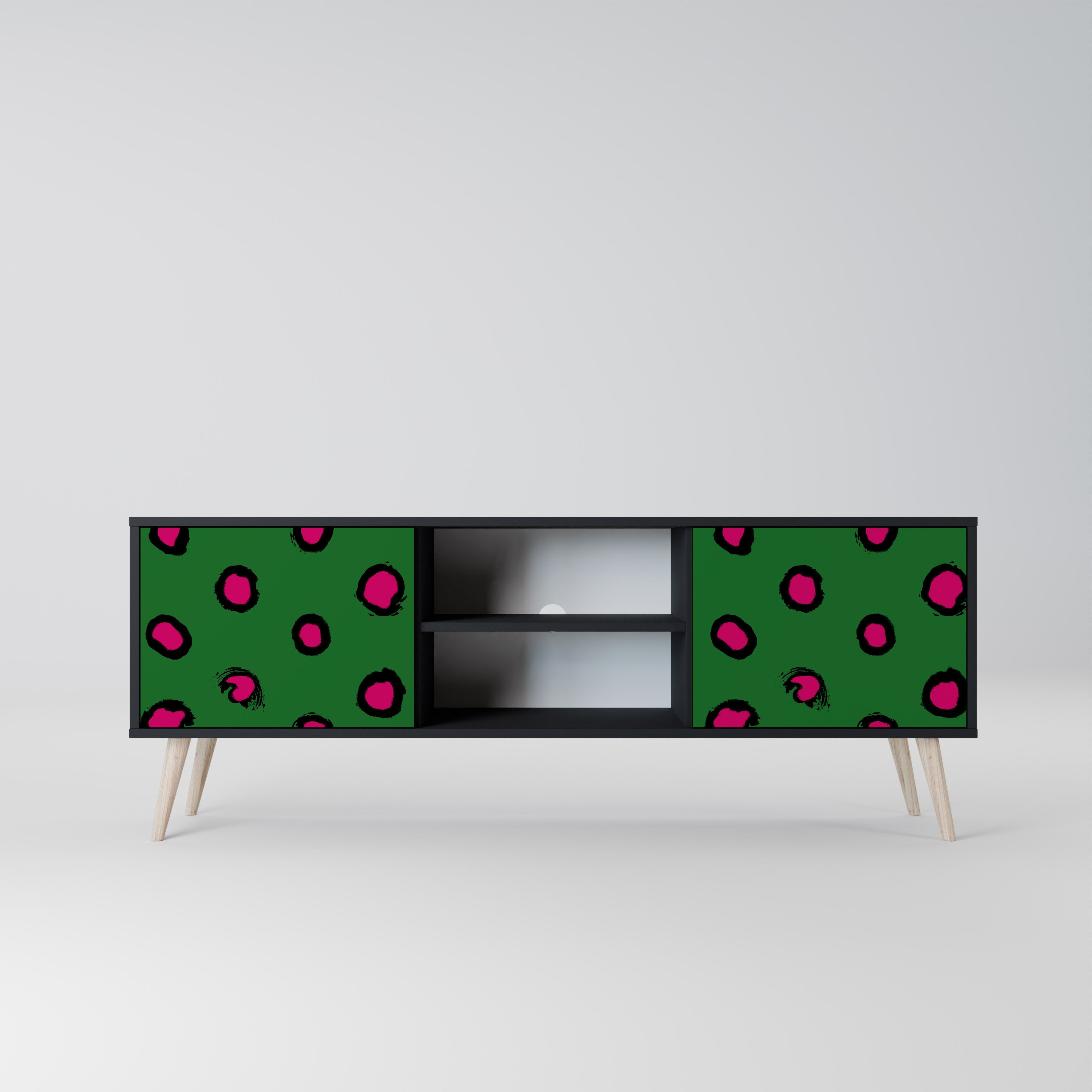 FUNKY SPOTS Szafka RTV 2-drzwiowa korpus Czarny