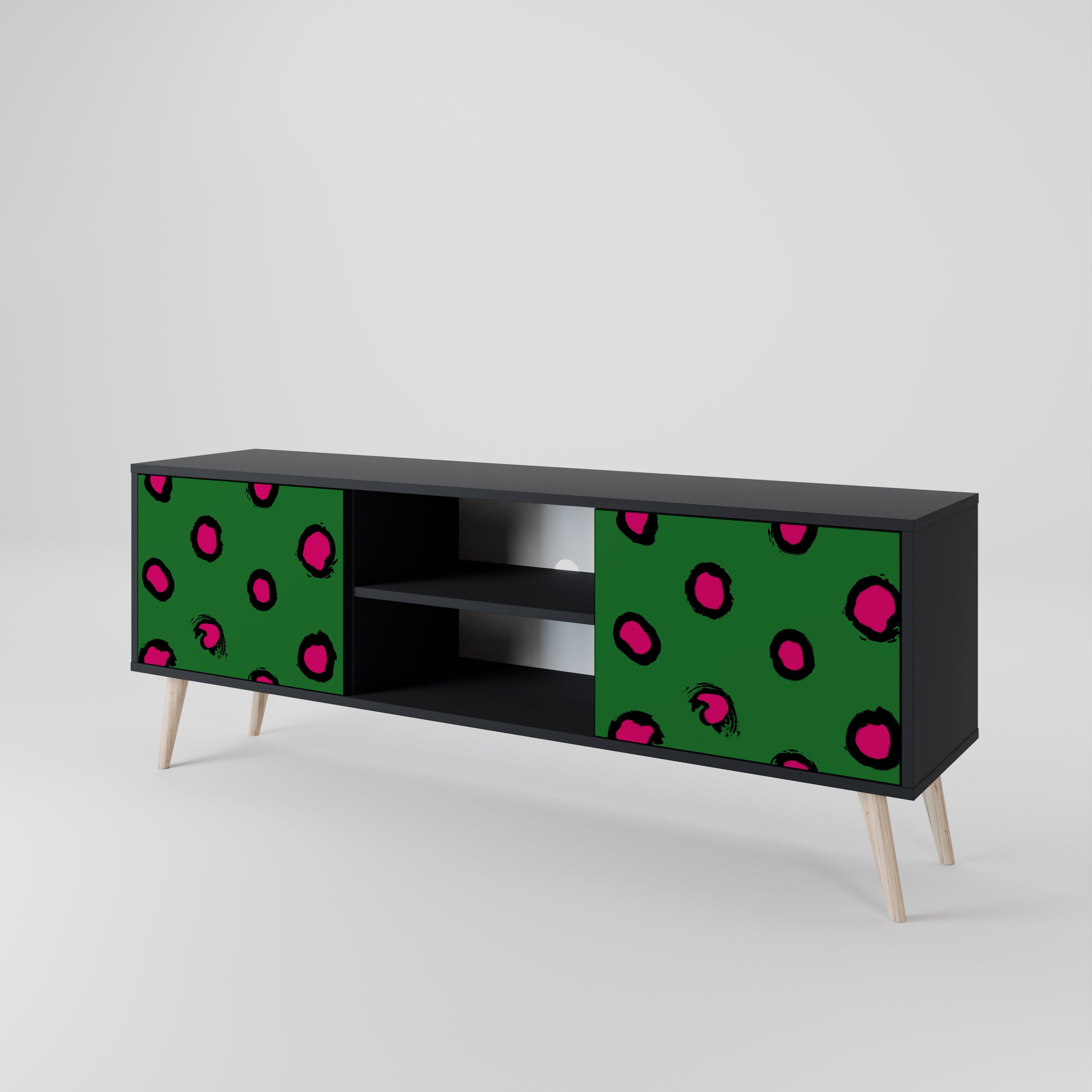 FUNKY SPOTS Szafka RTV 2-drzwiowa korpus Czarny