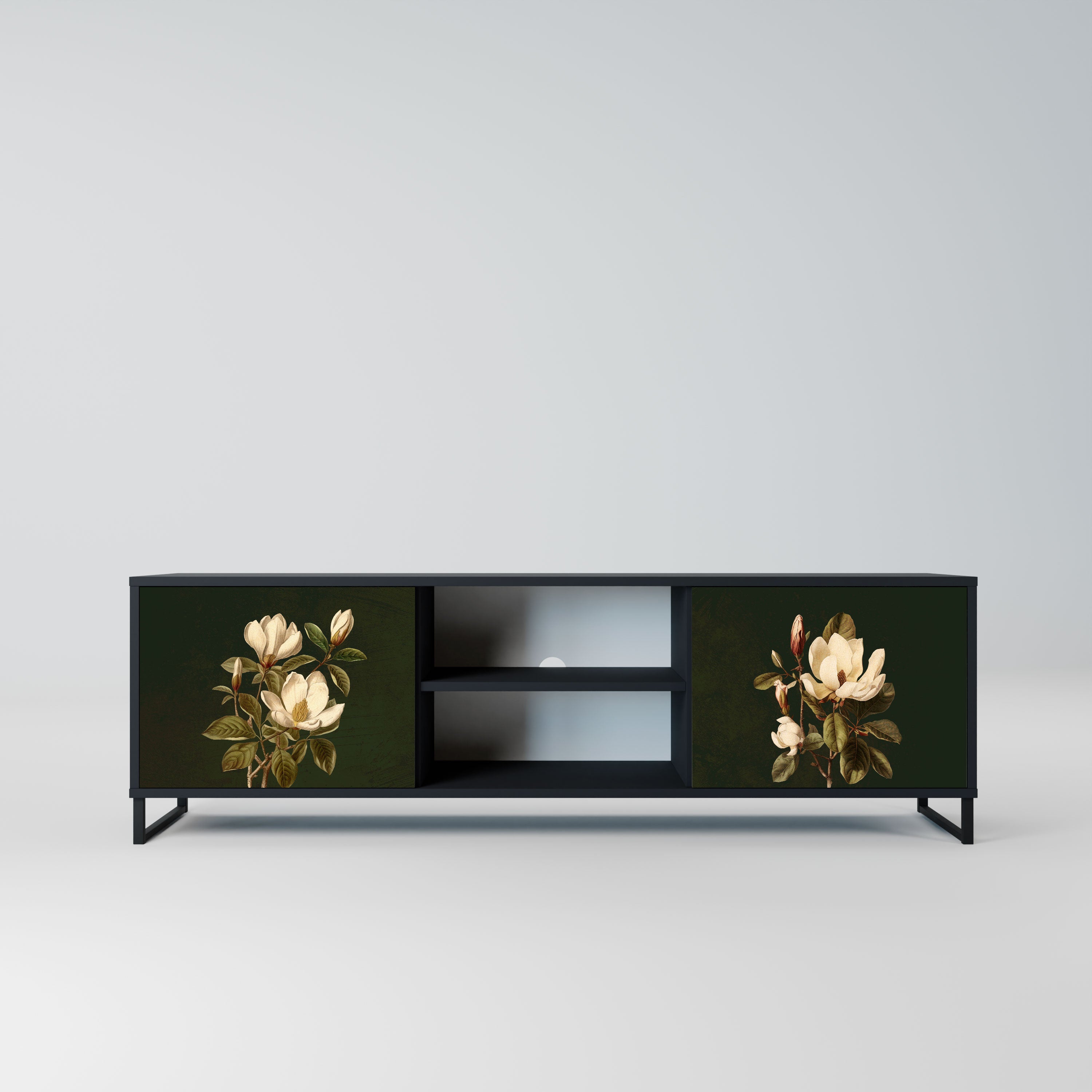 FLORAL NOIR Szafka RTV 2-drzwiowa korpus Czarny