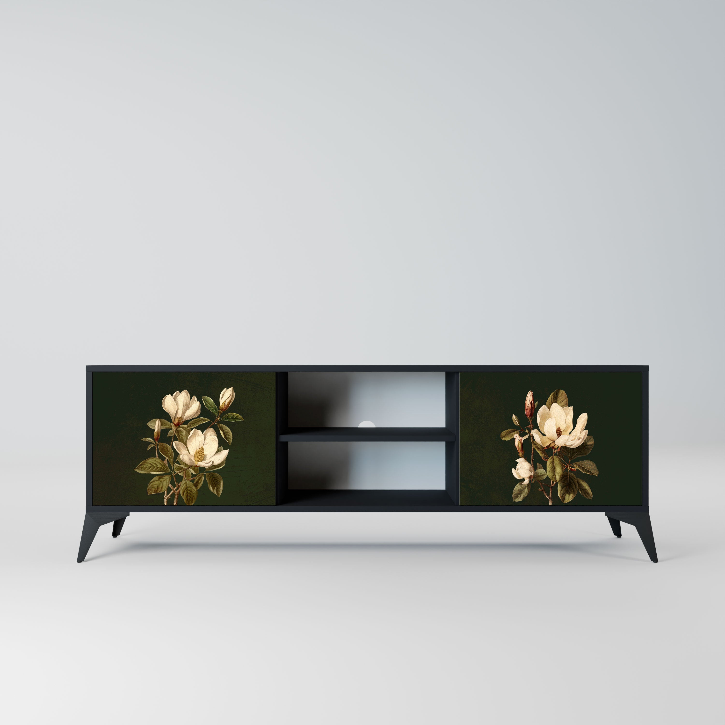 FLORAL NOIR Szafka RTV 2-drzwiowa korpus Czarny