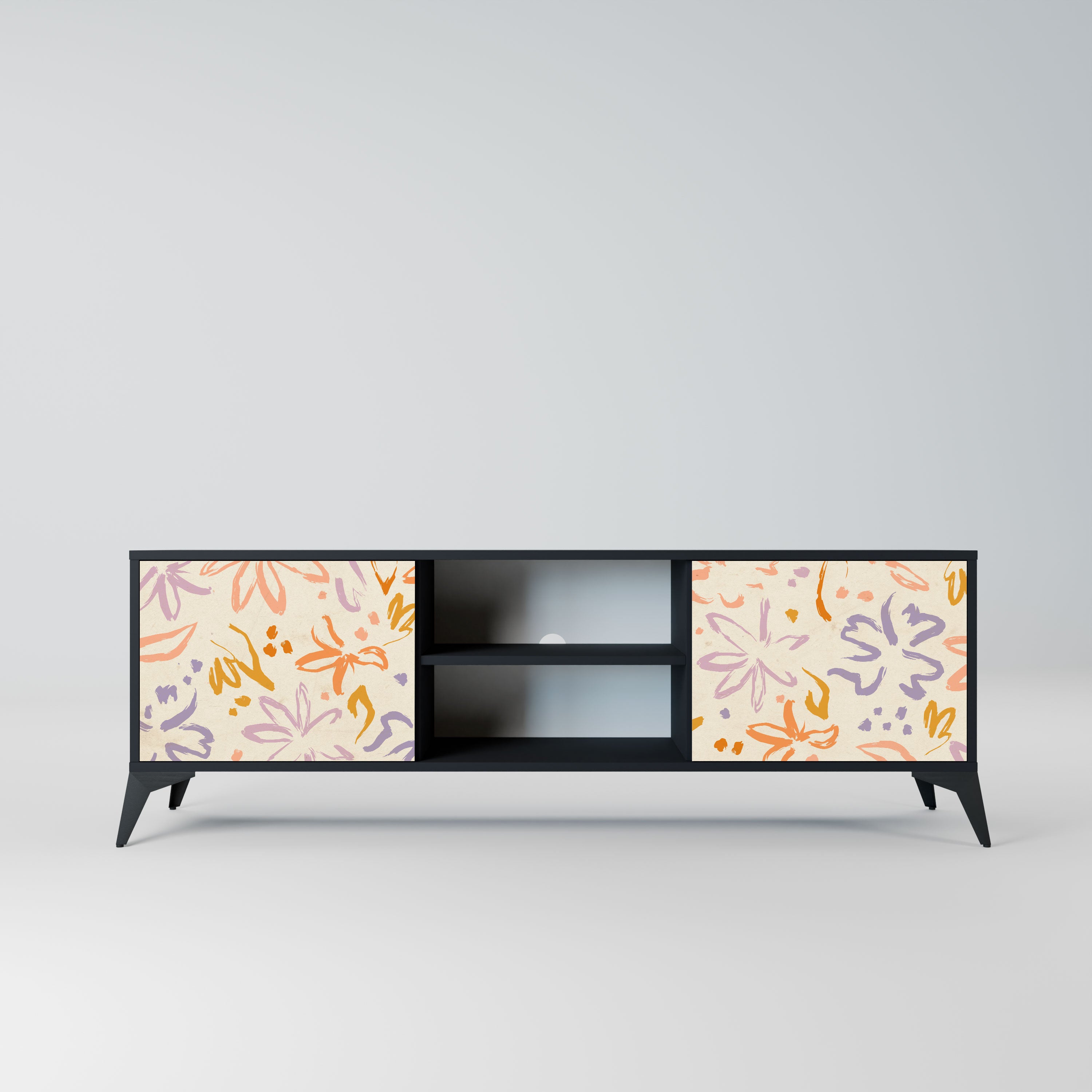 SPRING WHIMSY Szafka RTV 2-drzwiowa korpus Czarny