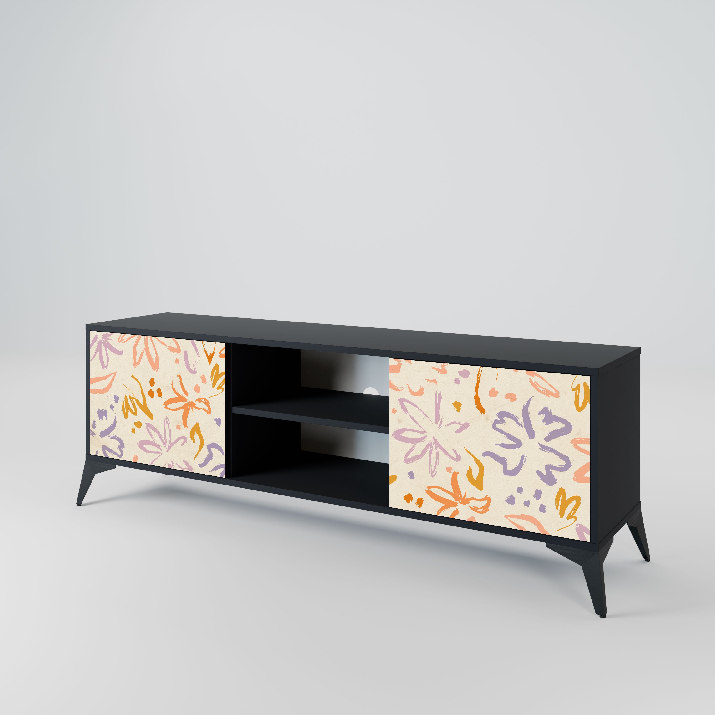 SPRING WHIMSY Szafka RTV 2-drzwiowa korpus Czarny