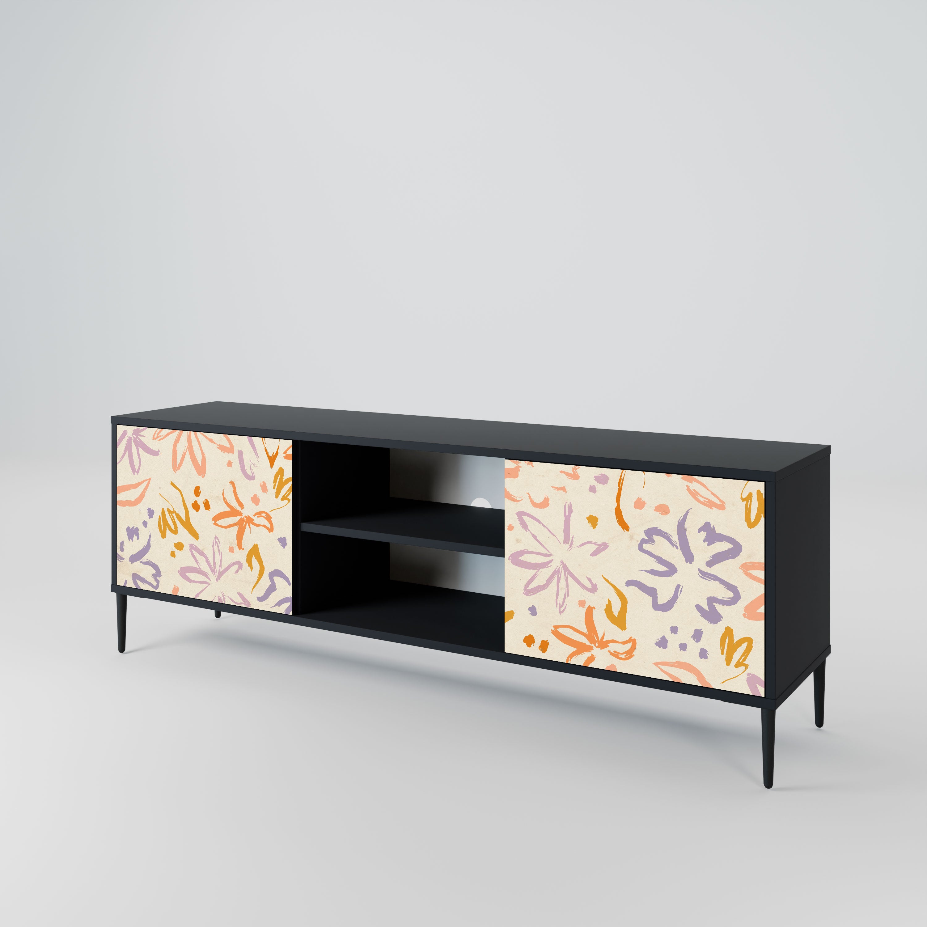 SPRING WHIMSY Szafka RTV 2-drzwiowa korpus Czarny