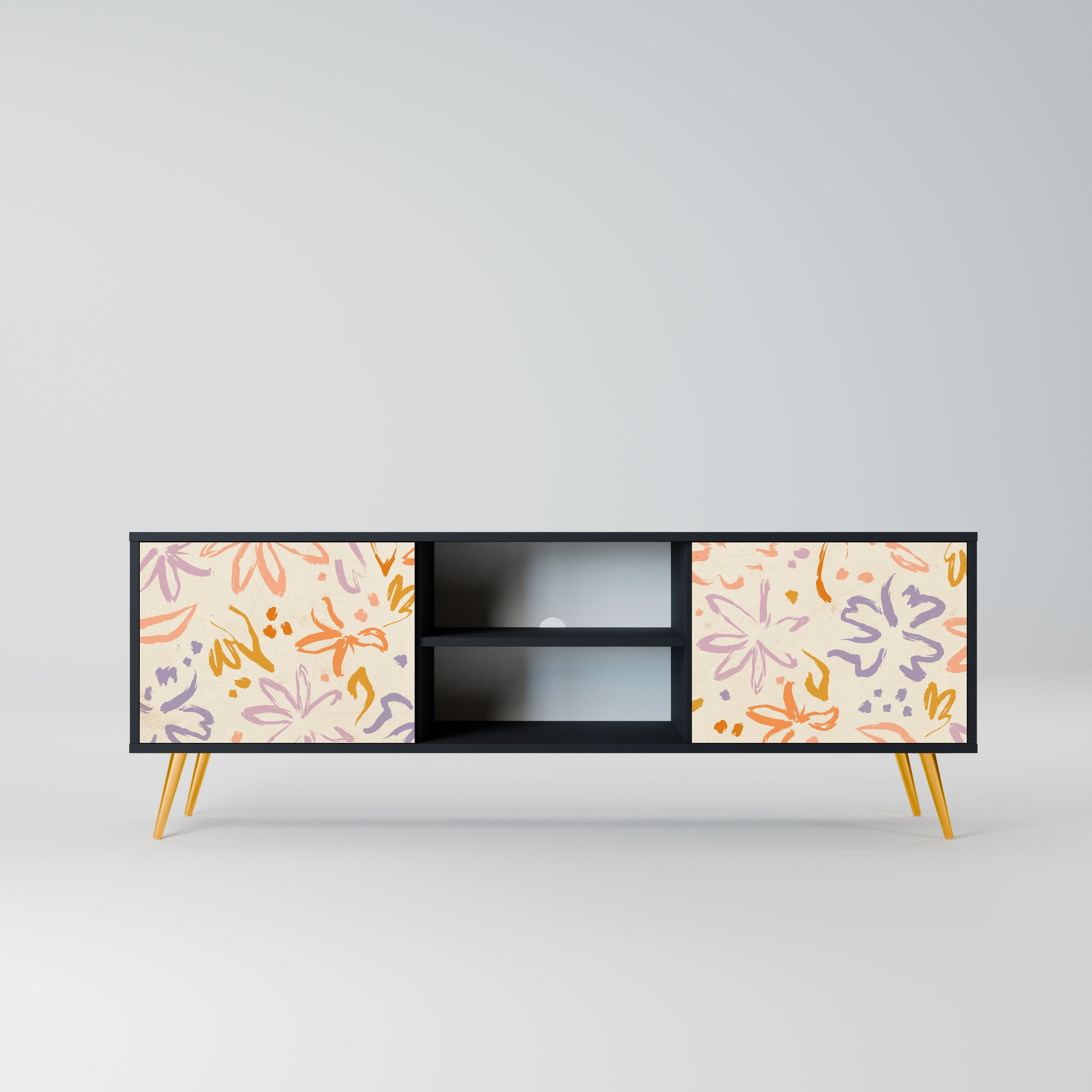 SPRING WHIMSY Szafka RTV 2-drzwiowa korpus Czarny