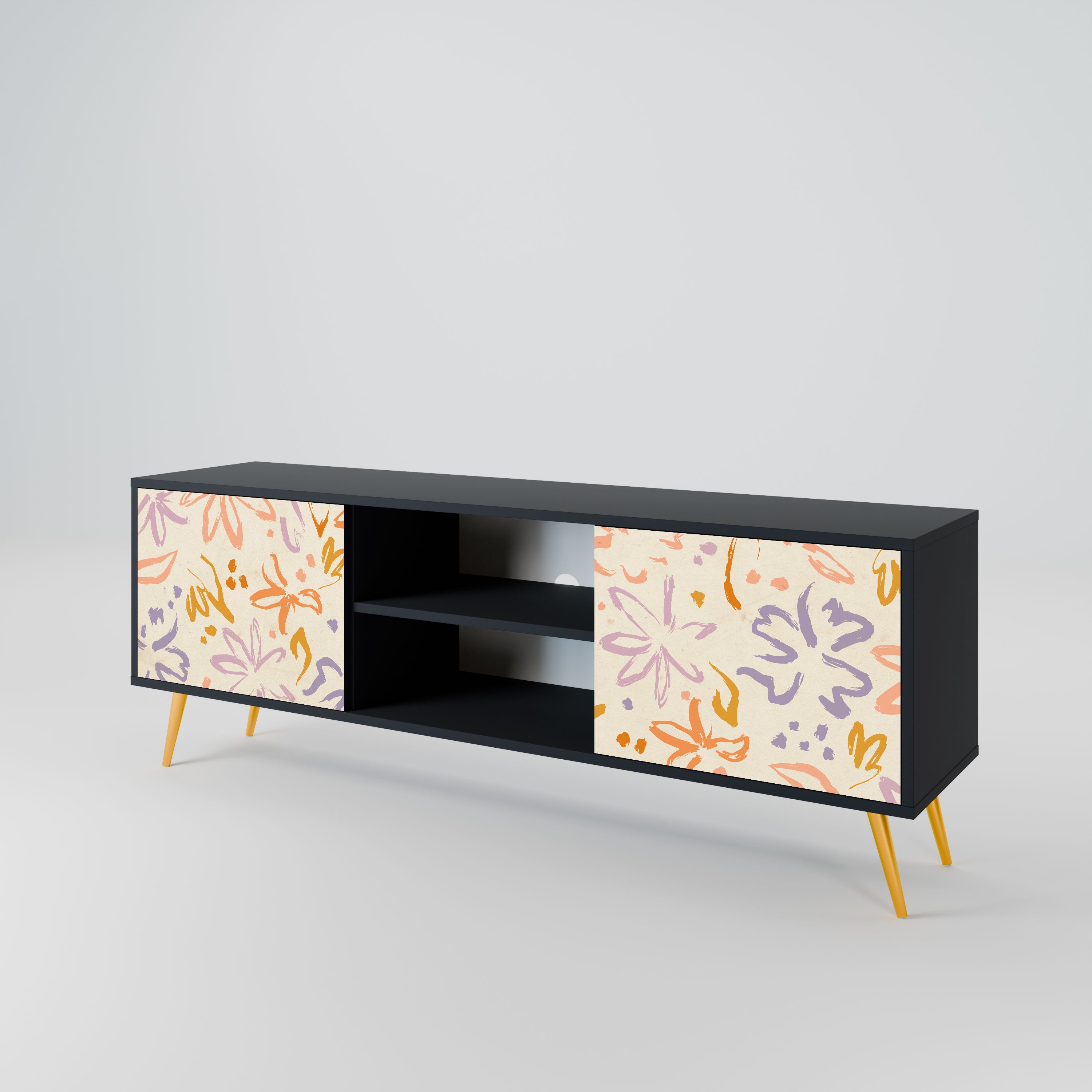 SPRING WHIMSY Szafka RTV 2-drzwiowa korpus Czarny