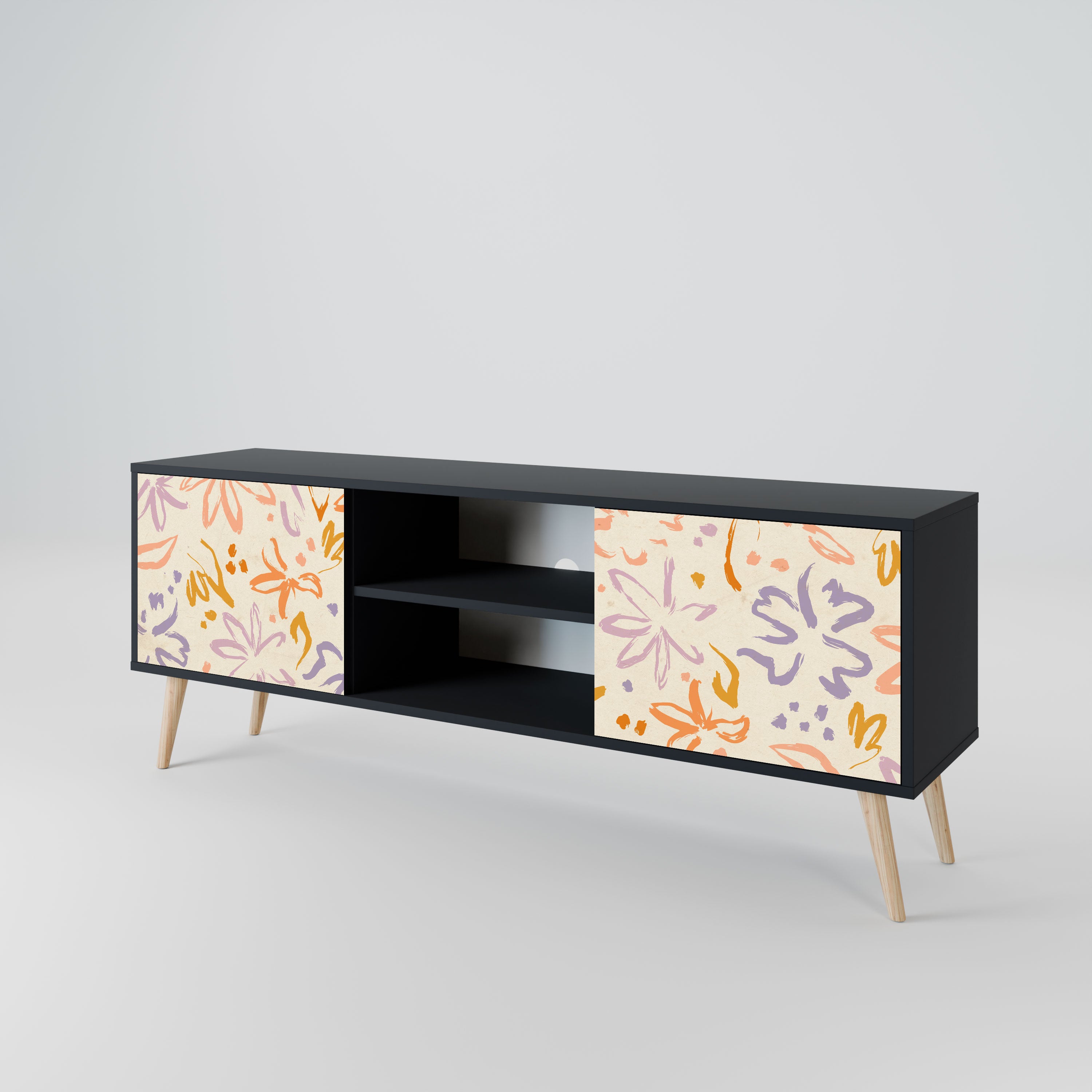 SPRING WHIMSY Szafka RTV 2-drzwiowa korpus Czarny