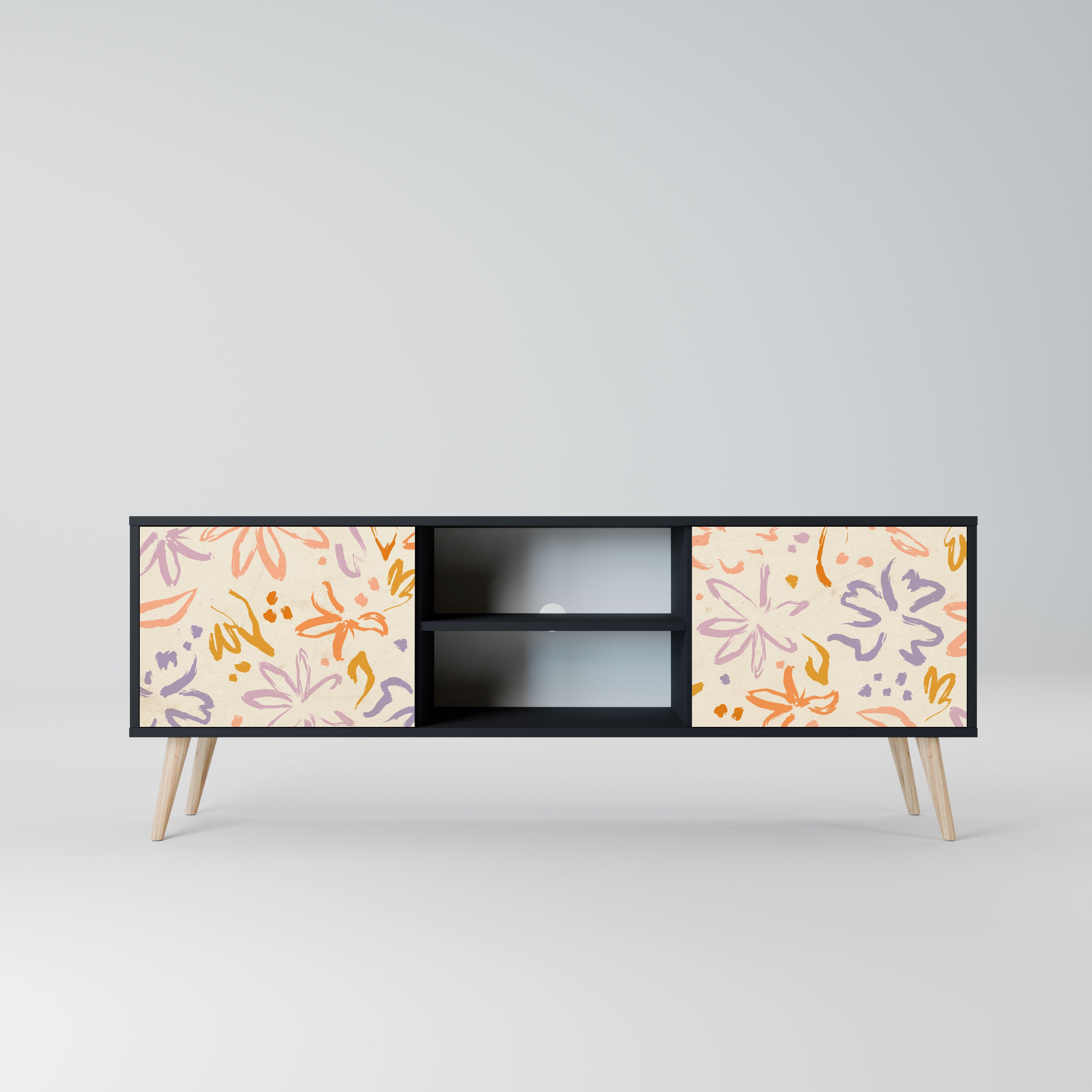 SPRING WHIMSY Szafka RTV 2-drzwiowa korpus Czarny