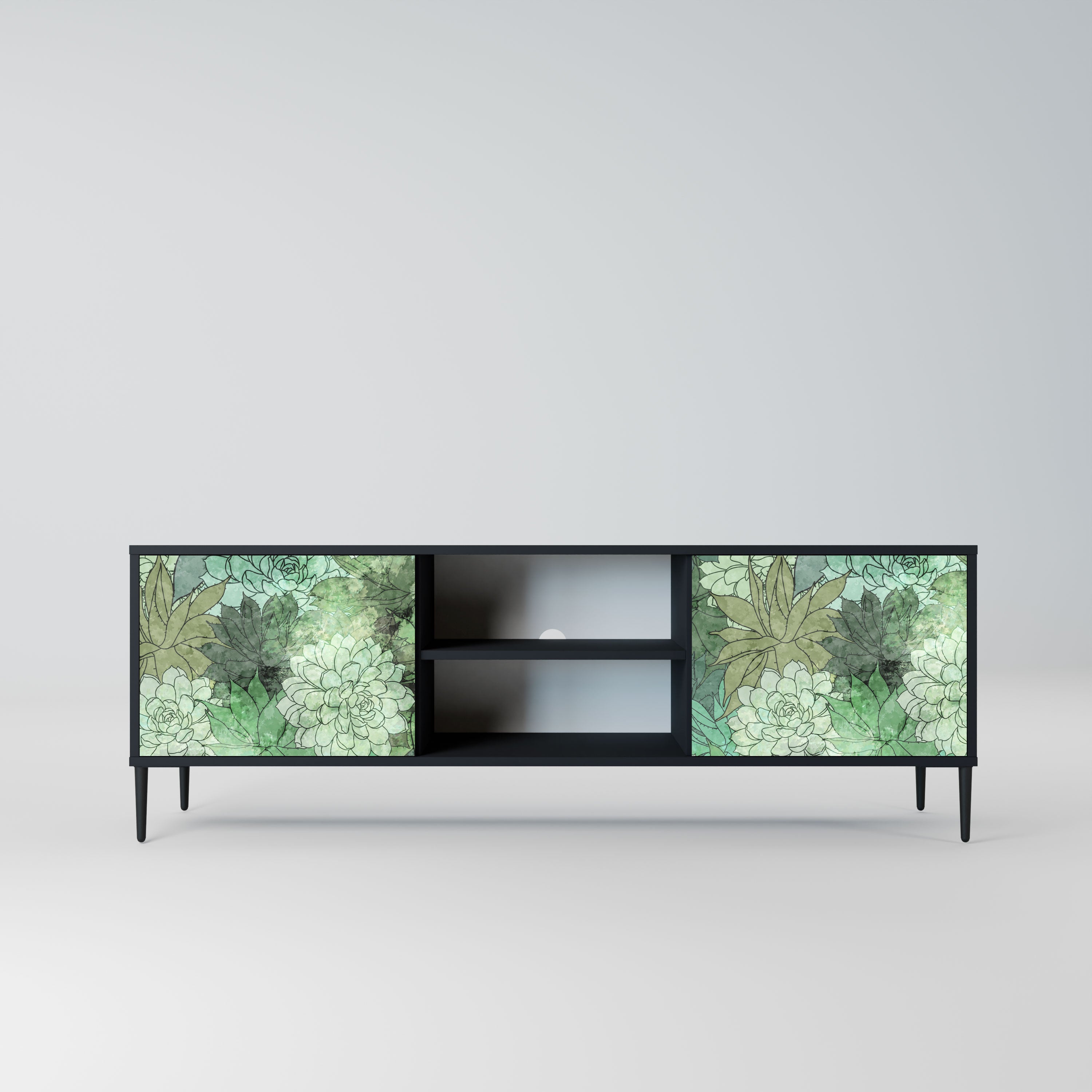 SUCCULENT CLUSTER Szafka RTV 2-drzwiowa korpus Czarny