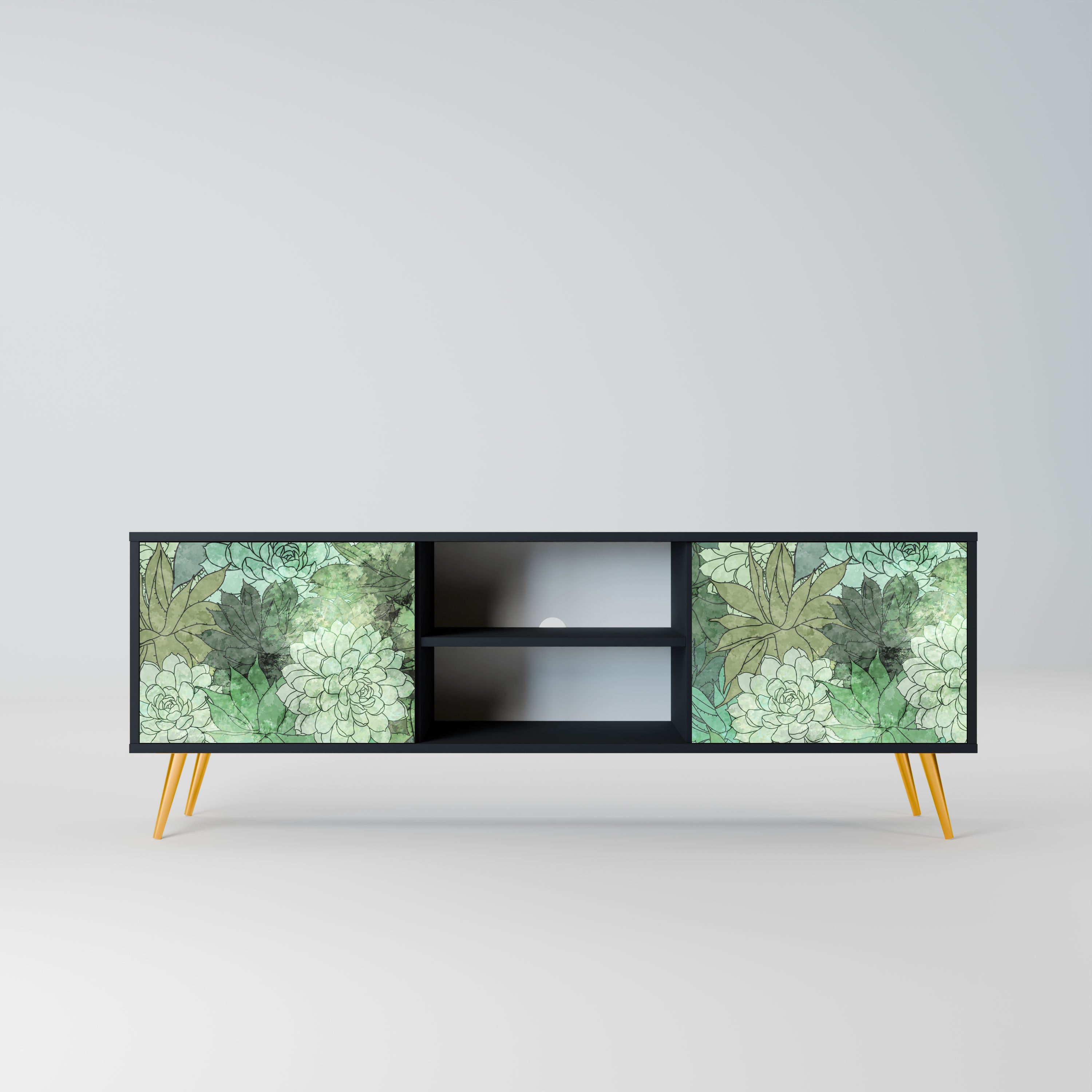 SUCCULENT CLUSTER Szafka RTV 2-drzwiowa korpus Czarny