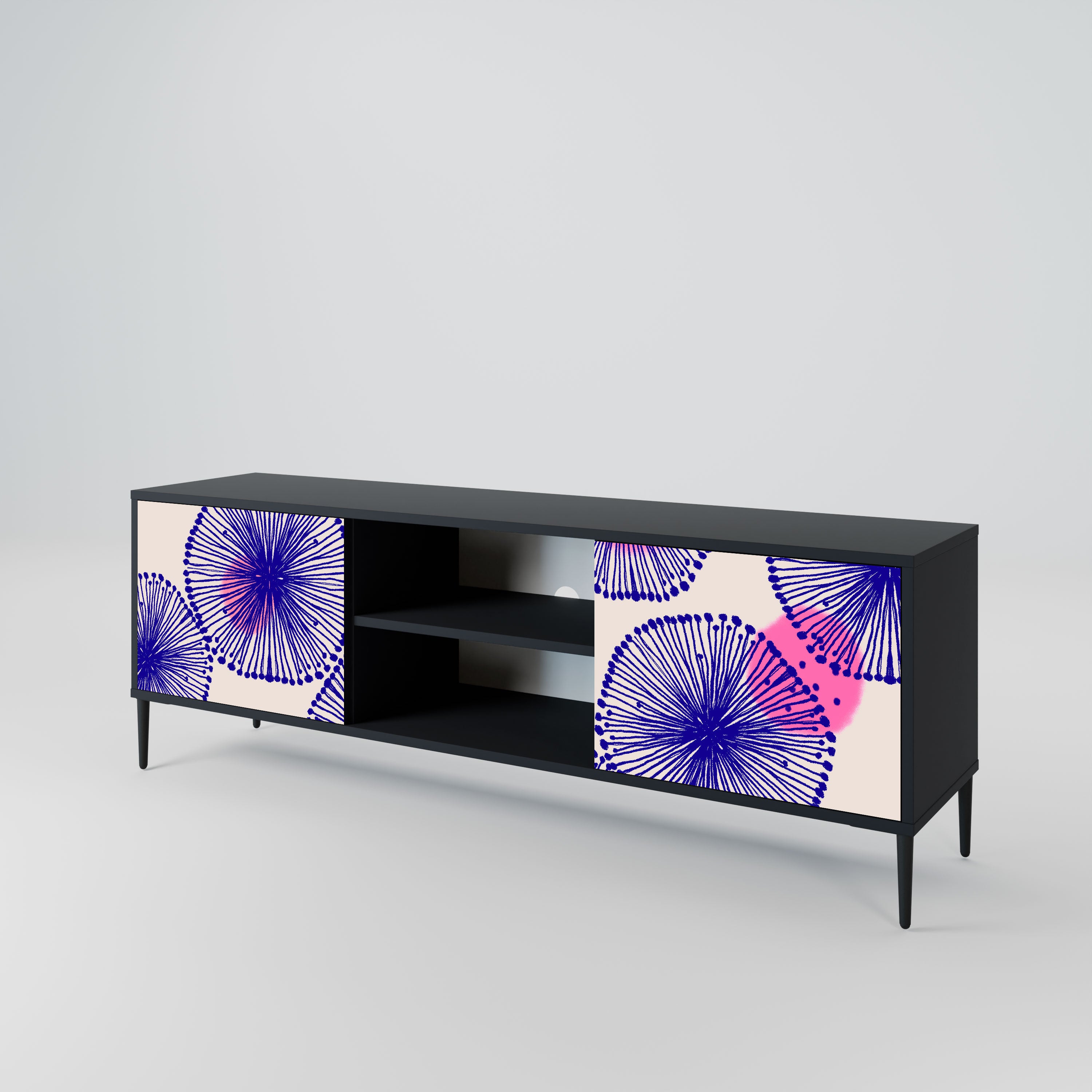 MAGIC NATURE Szafka RTV 2-drzwiowa korpus Czarny