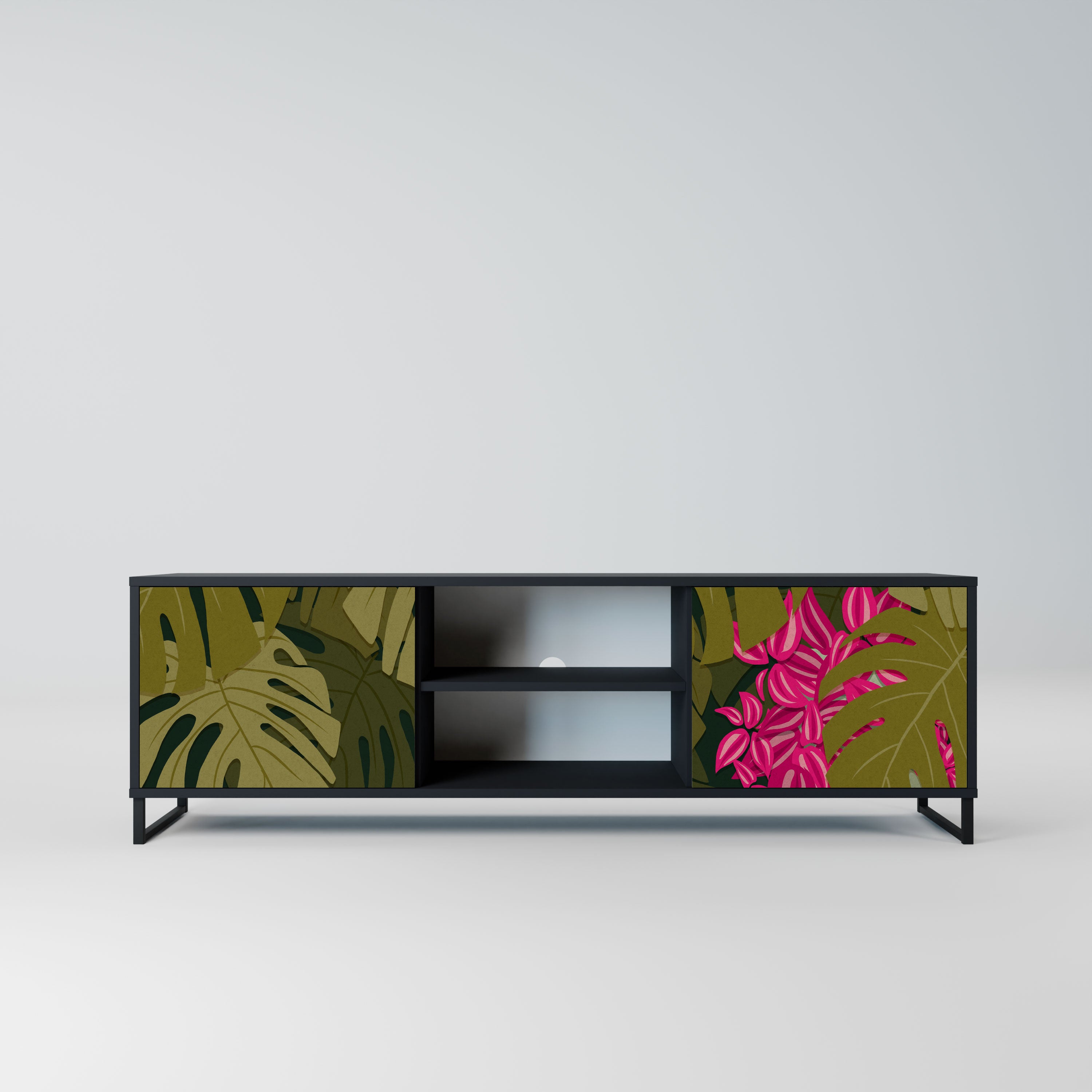 TROPICAL BEAUTY Szafka RTV 2-drzwiowa korpus Czarny