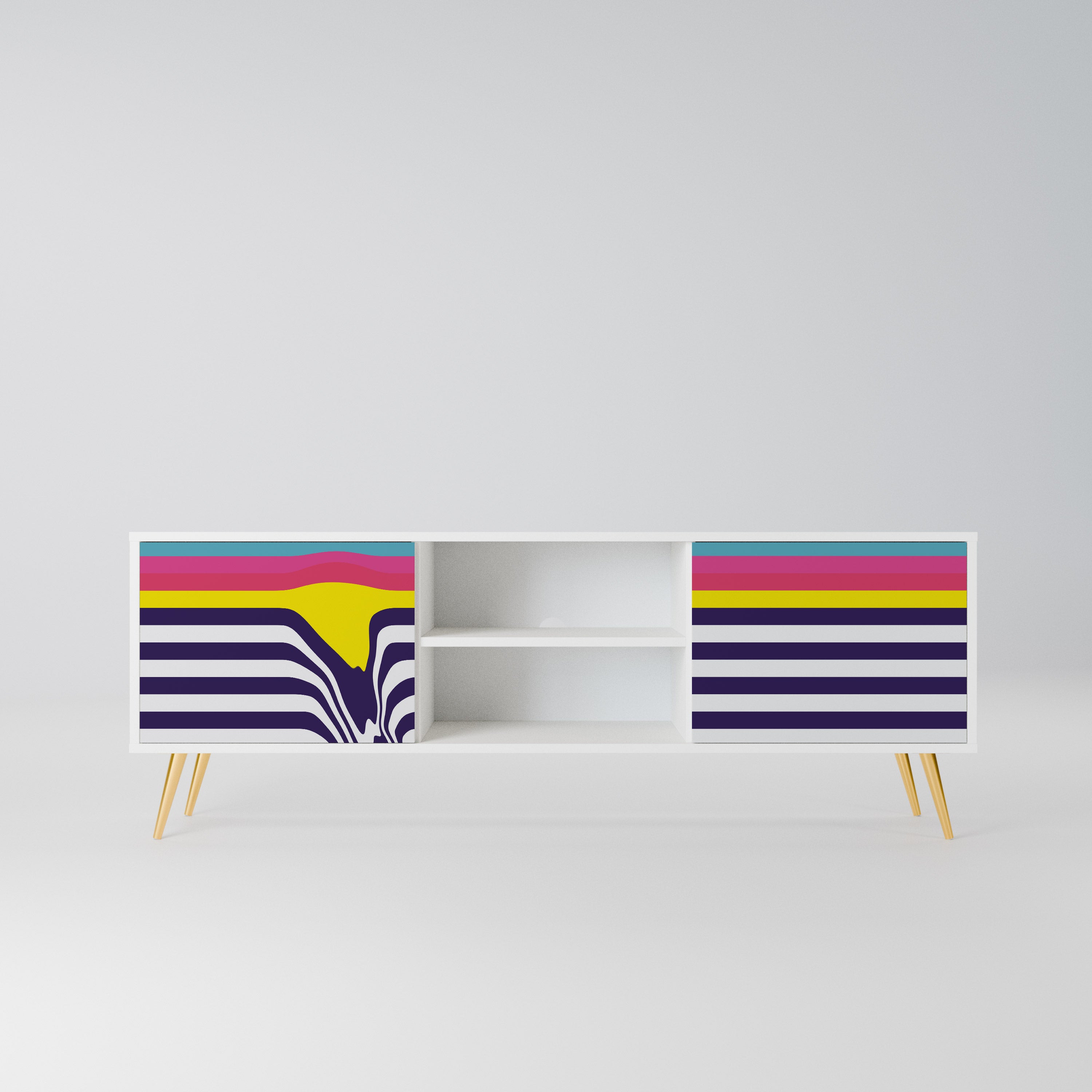 COLORFUL DIVERSION Szafka RTV 2-drzwiowa korpus Biały