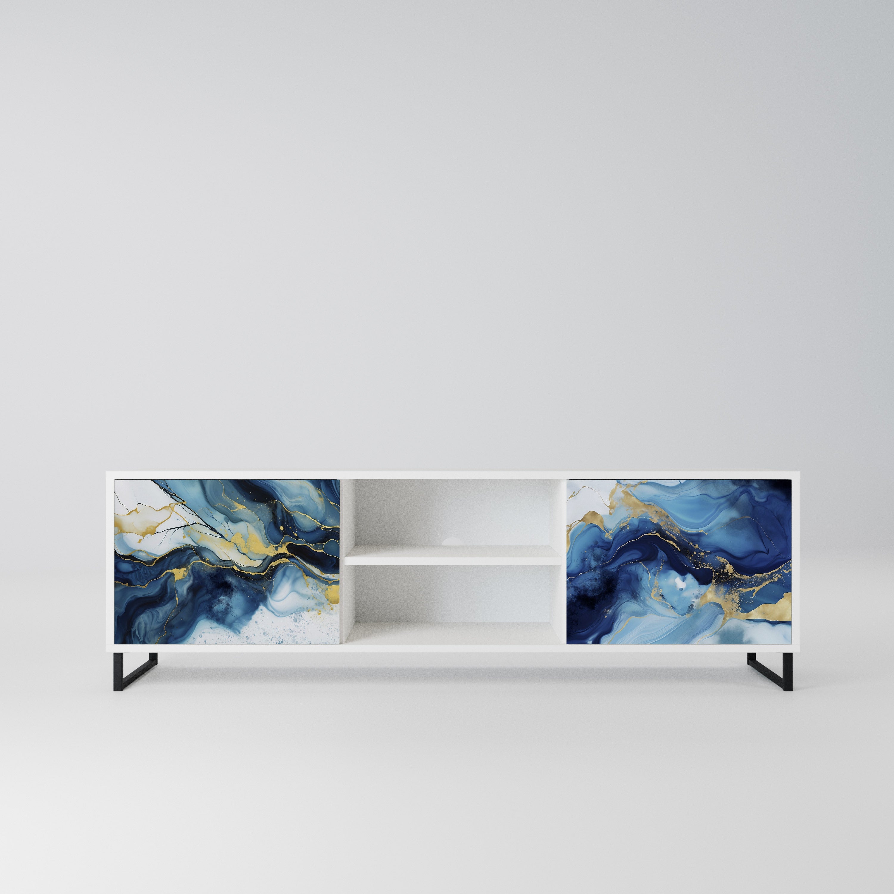 INKY MARBLE Szafka RTV 2-drzwiowa korpus Biały