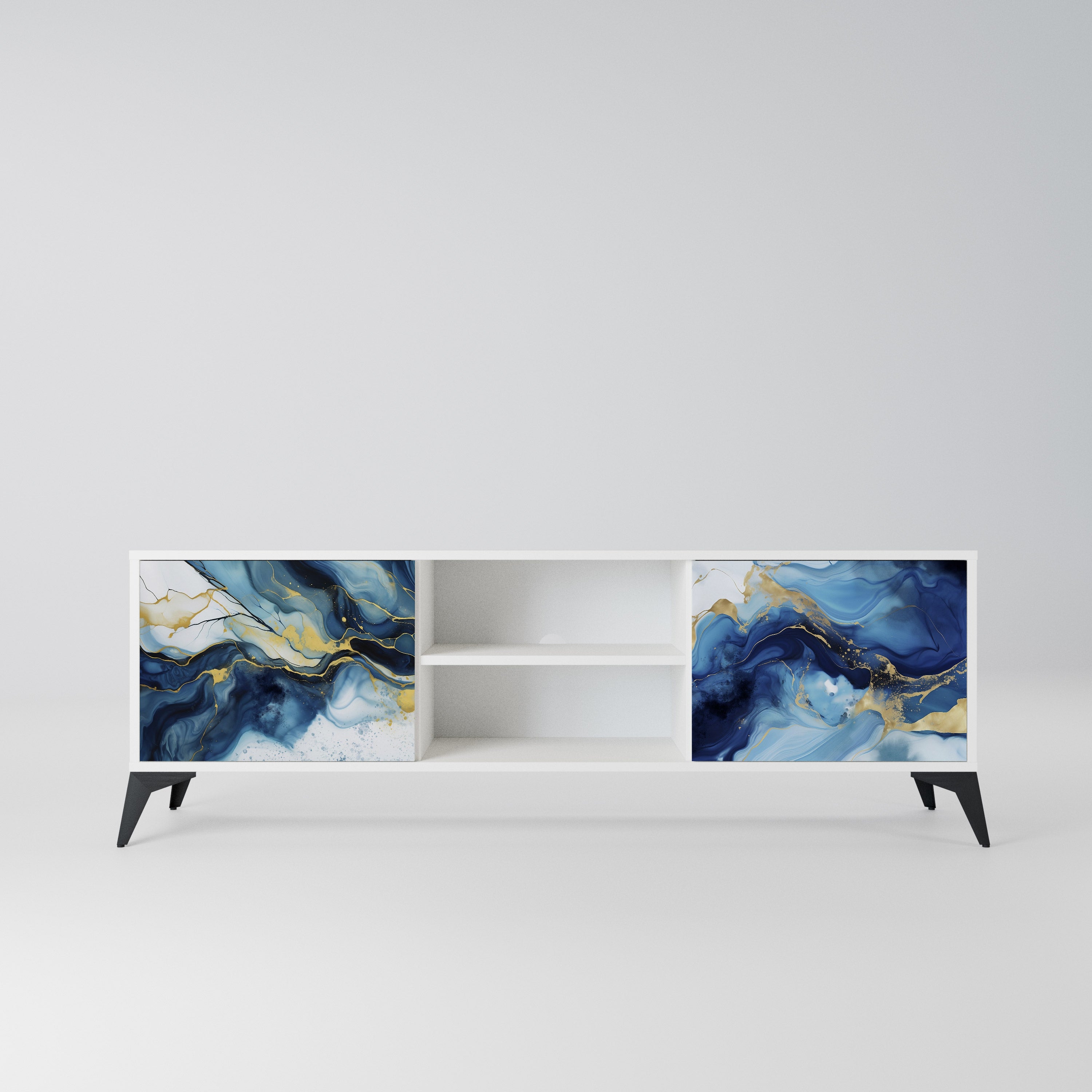 INKY MARBLE Szafka RTV 2-drzwiowa korpus Biały