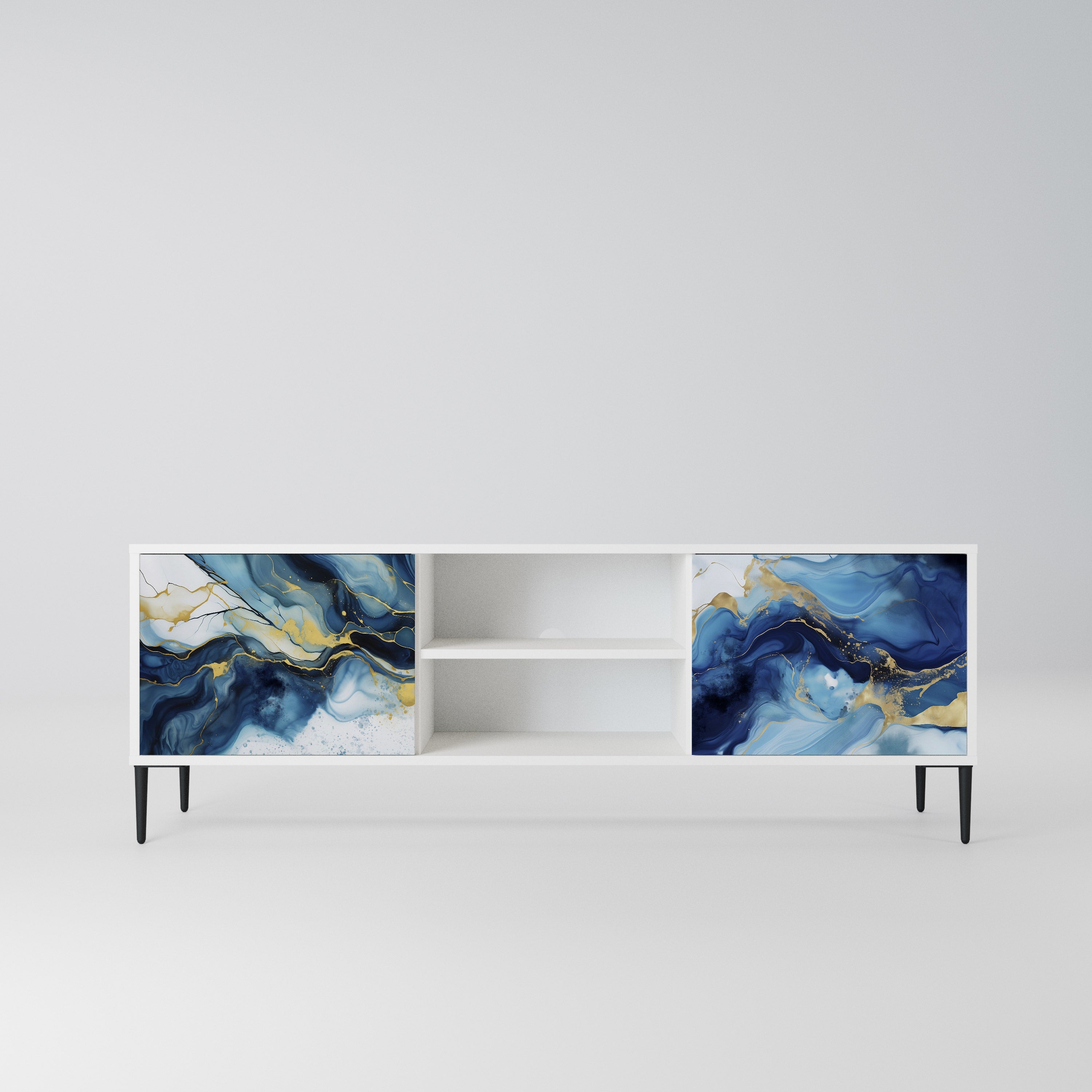 INKY MARBLE Szafka RTV 2-drzwiowa korpus Biały